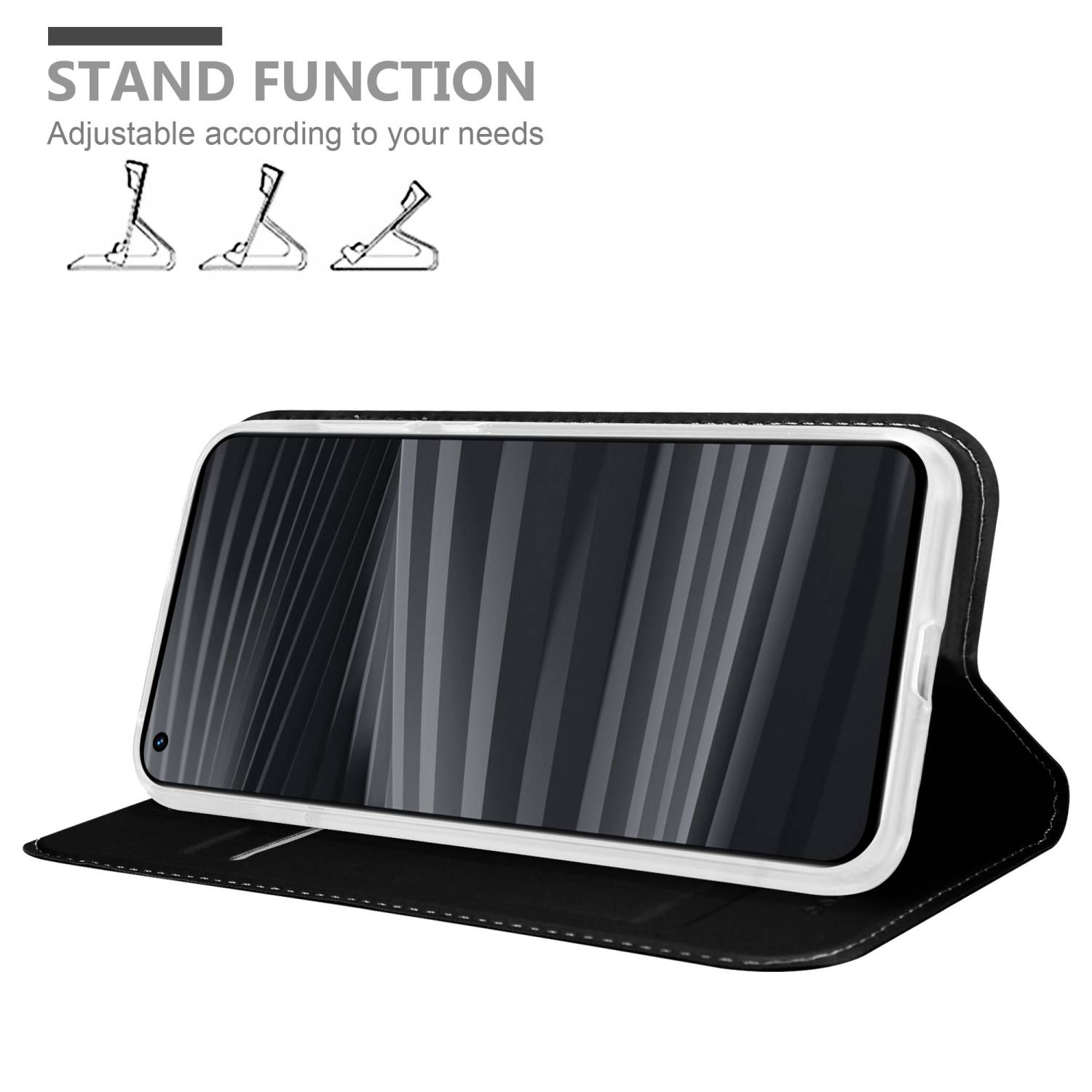 Cadorabo Handyhülle für Realme GT 2 PRO Schutz Hülle in Schwarz Cover Etui Book Case Booklet