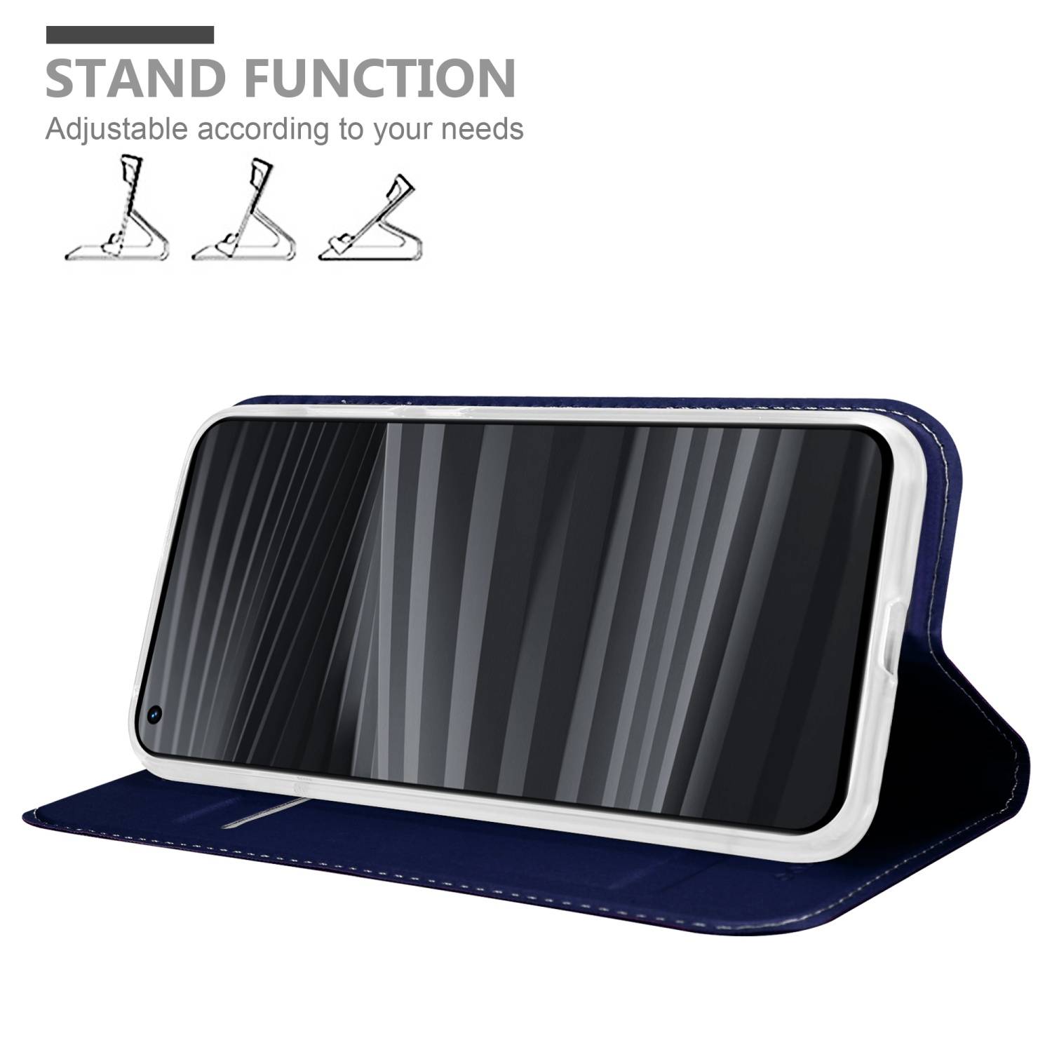 Cadorabo Handyhülle für Realme GT 2 PRO Schutz Hülle in Blau Cover Etui Book Case Booklet