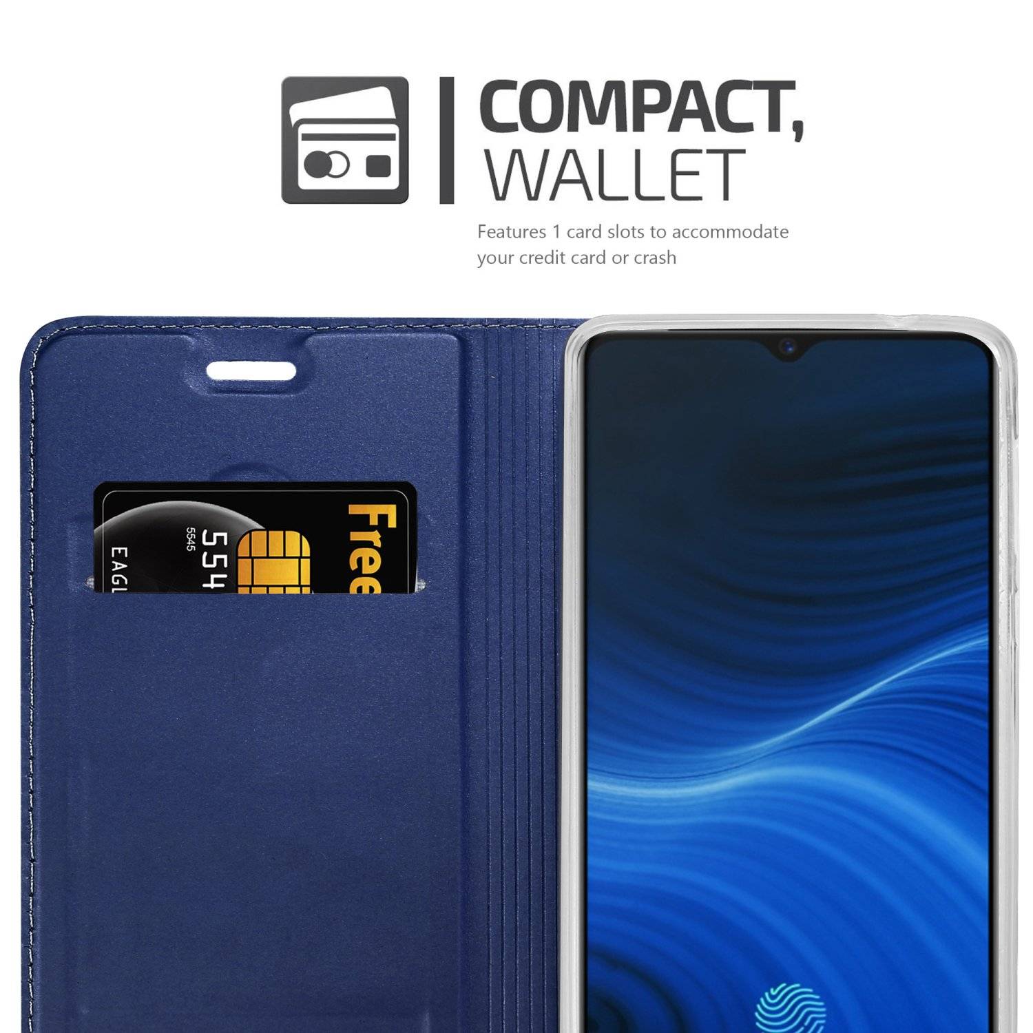 Cadorabo Handyhülle für Realme X2 PRO / Oppo Reno Ace Schutz Hülle in Blau Cover Etui Book Case Booklet