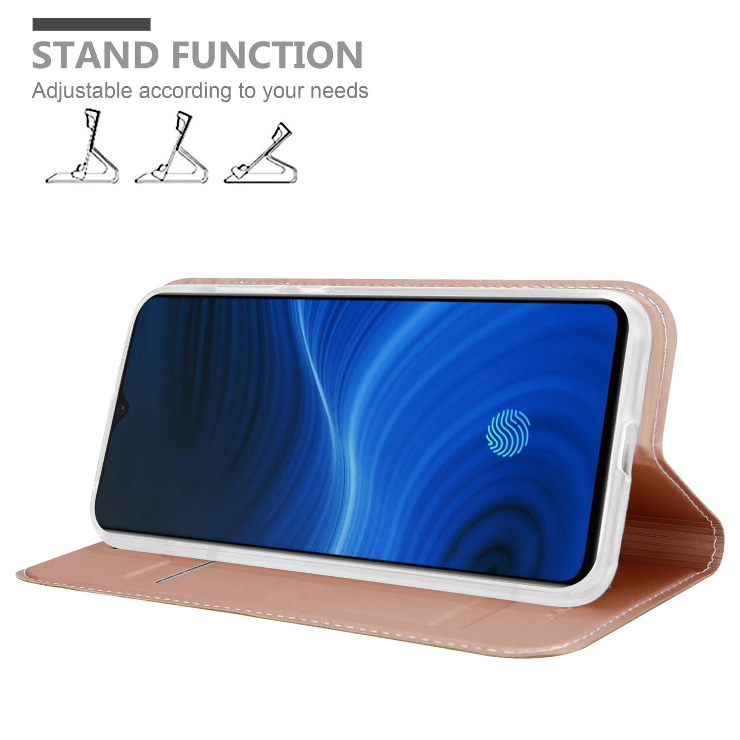 Cadorabo Handyhülle für Realme X2 PRO / Oppo Reno Ace Schutz Hülle in Rosa Cover Etui Book Case Booklet