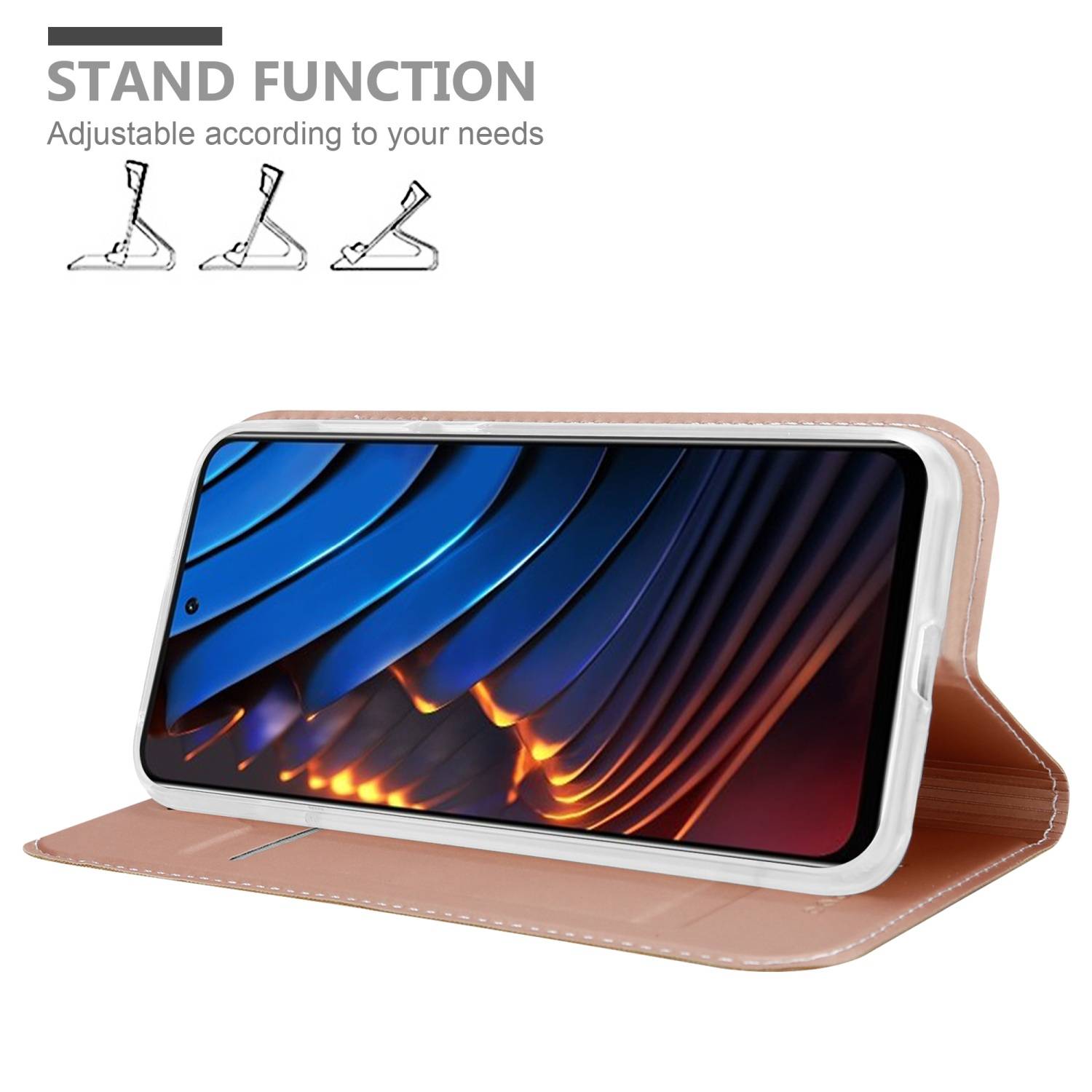 Cadorabo Handyhülle für Xiaomi POCO X3 GT Schutz Hülle in Rosa Cover Etui Book Case Booklet