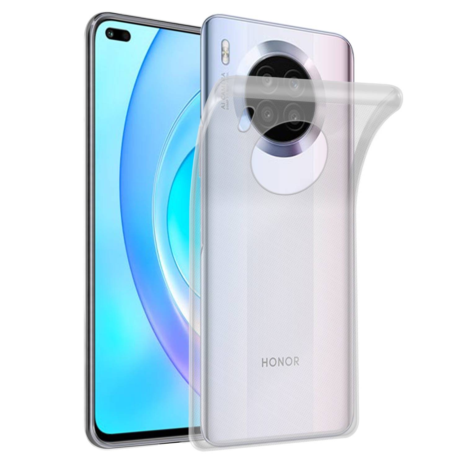 Cadorabo Hülle für Honor 50 LITE Schutz Hülle in Transparent Schutzhülle TPU Silikon Cover Etui Case