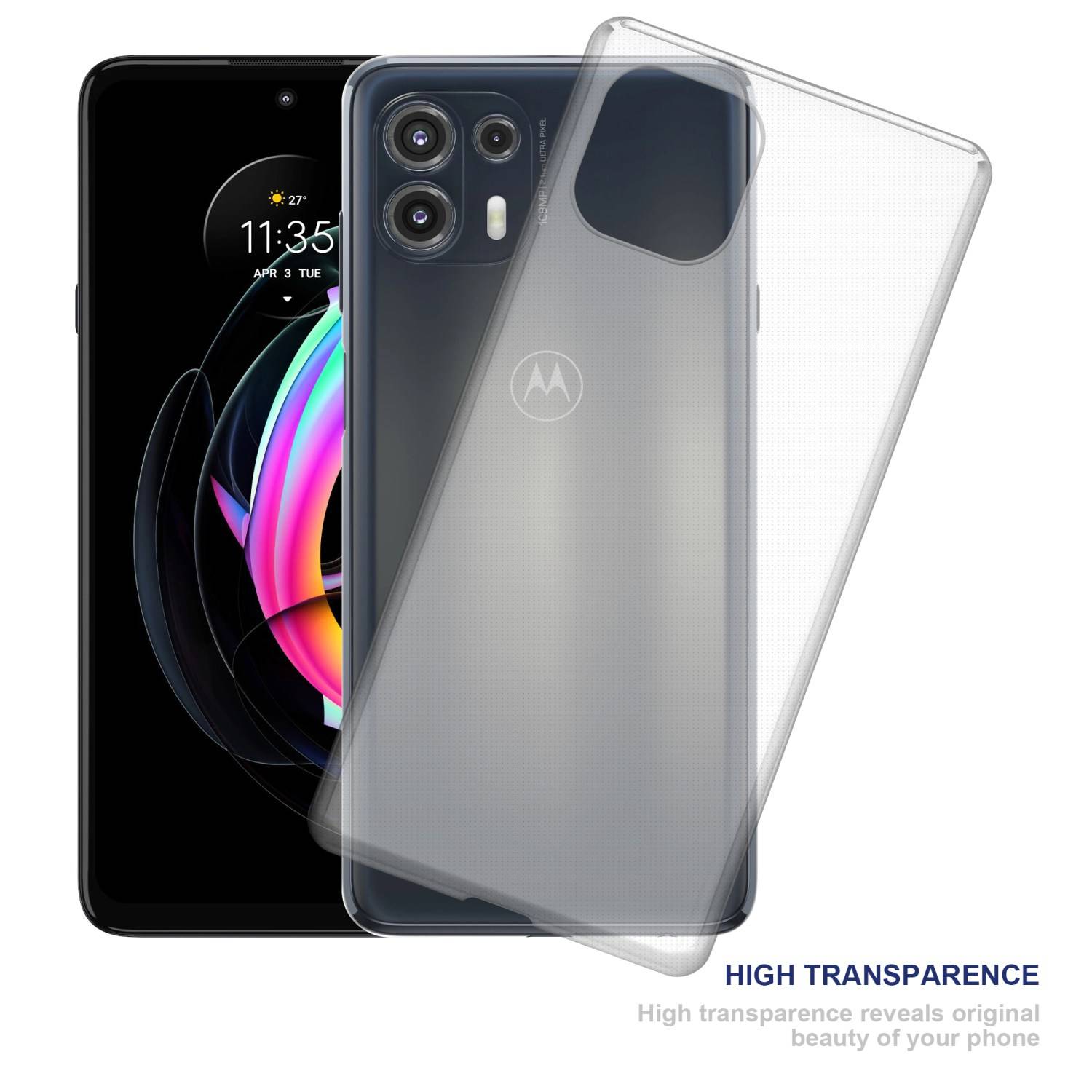 Cadorabo Hülle für Motorola EDGE 20 LITE / FUSION Schutz Hülle in Transparent Schutzhülle TPU Silikon Cover Etui Case