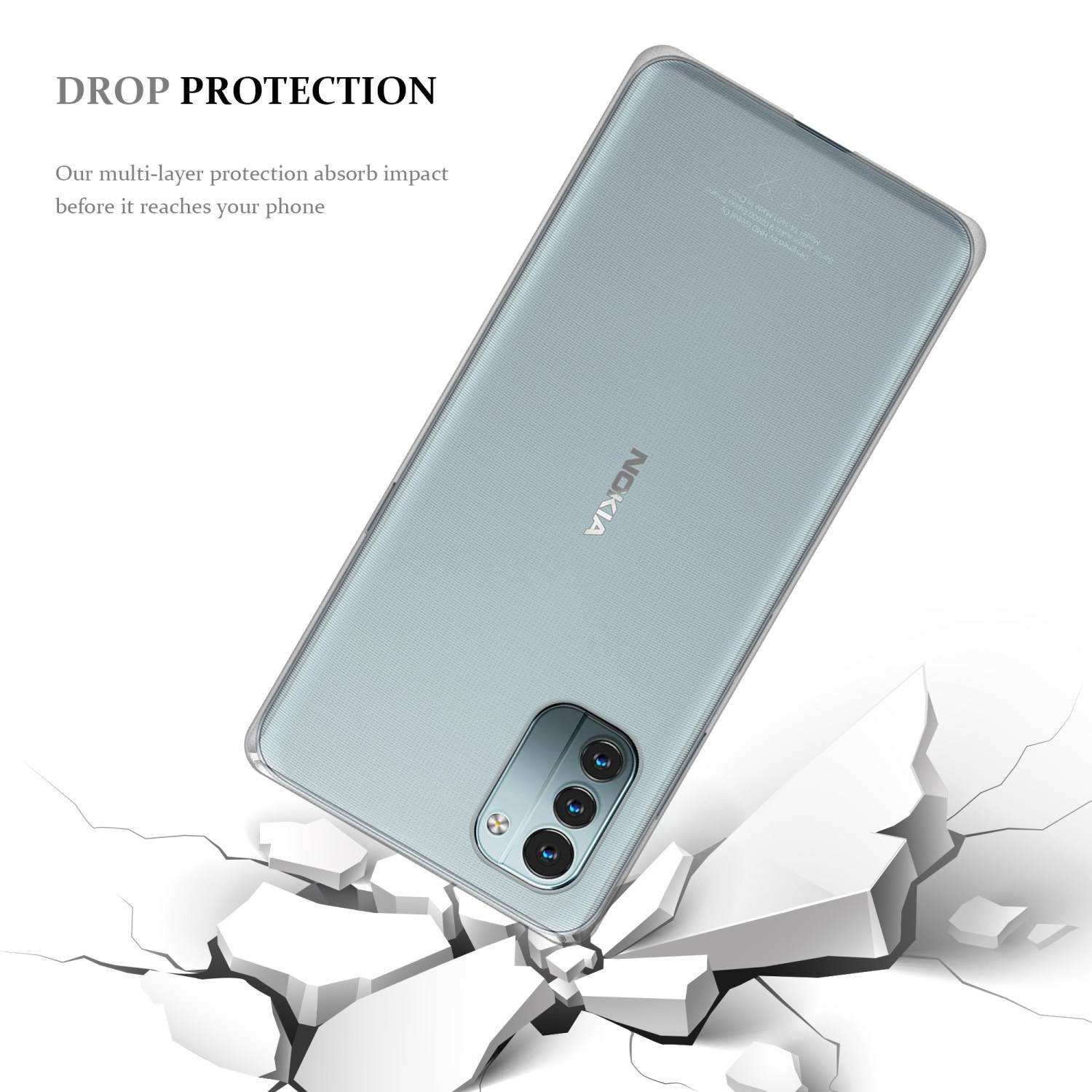 Cadorabo Hülle für Nokia G11 / G21 Schutz Hülle in Transparent Schutzhülle TPU Silikon Cover Etui Case