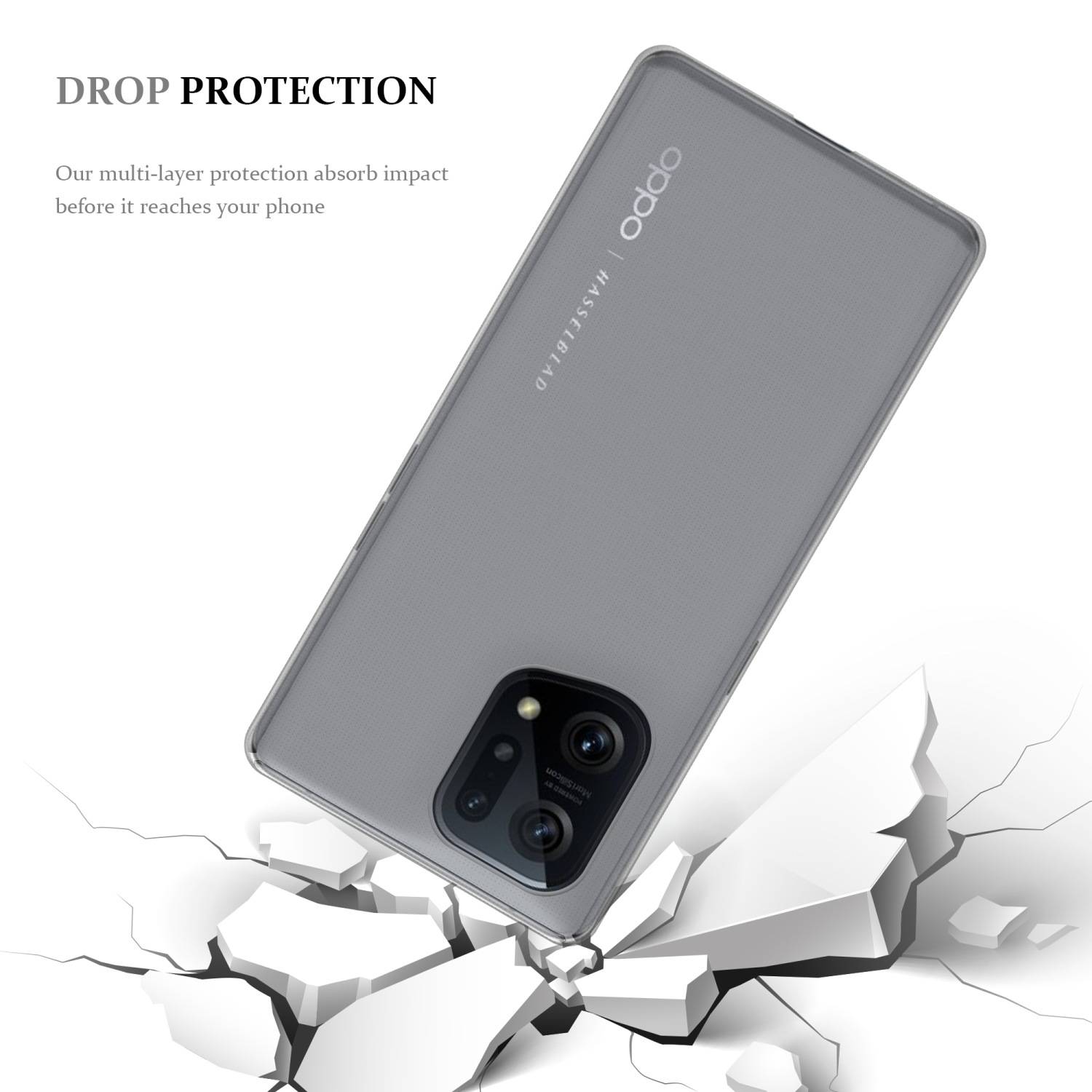 Cadorabo Hülle für Oppo FIND X5 Schutz Hülle in Transparent Schutzhülle TPU Silikon Cover Etui Case