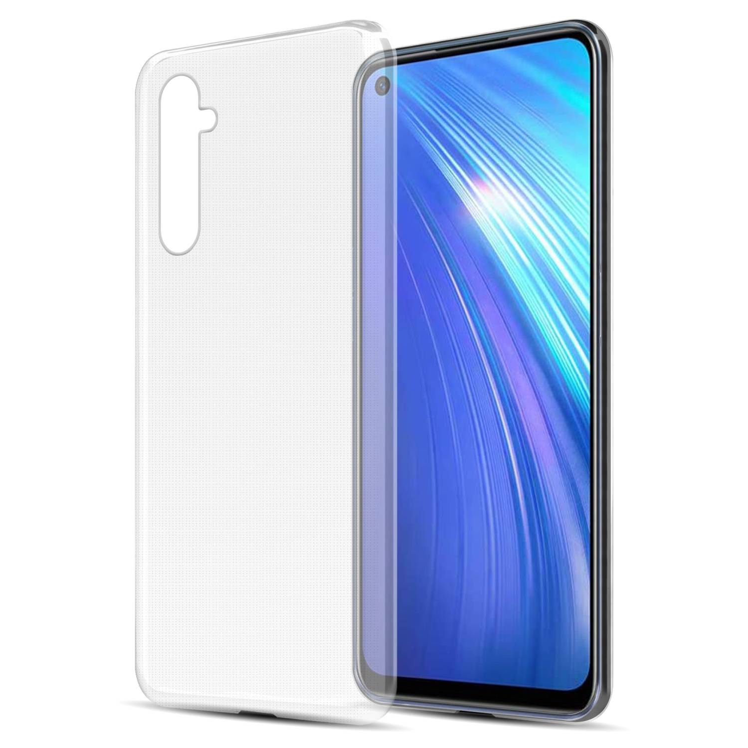 Cadorabo Hülle für Realme 6 4G / 6s Schutz Hülle in Transparent Schutzhülle TPU Silikon Cover Etui Case