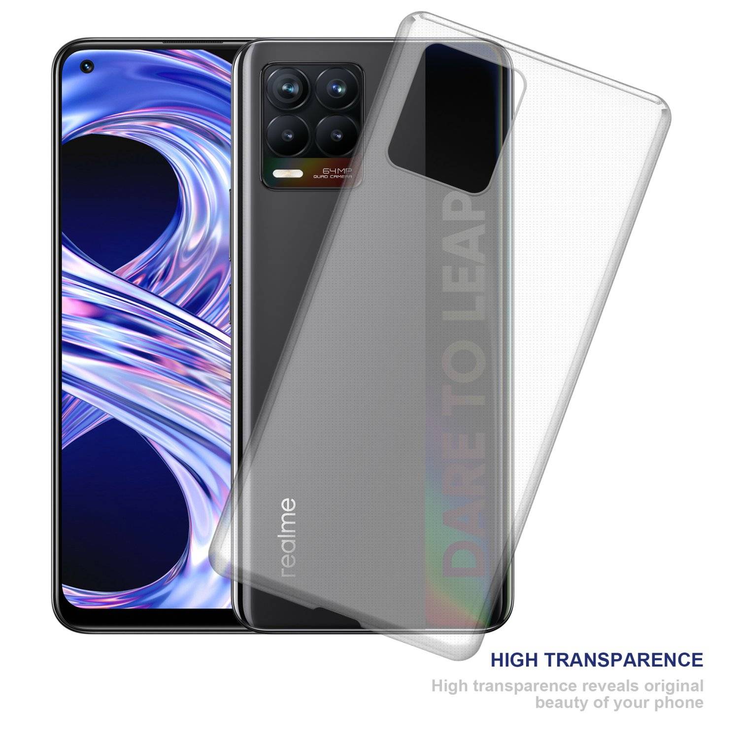 Cadorabo Hülle für Realme 8 4G / 8 PRO Schutz Hülle in Transparent Schutzhülle TPU Silikon Cover Etui Case