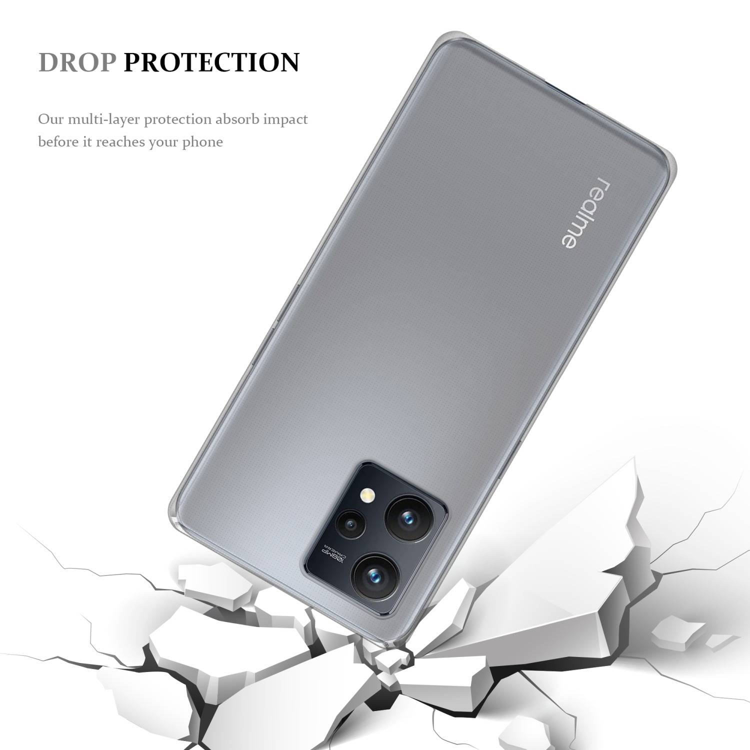 Cadorabo Hülle für Realme 9 5G / 9 PRO / V25 / Q5 / OnePlus Nord CE 2 LITE 5G Schutz Hülle in Transparent Schutzhülle