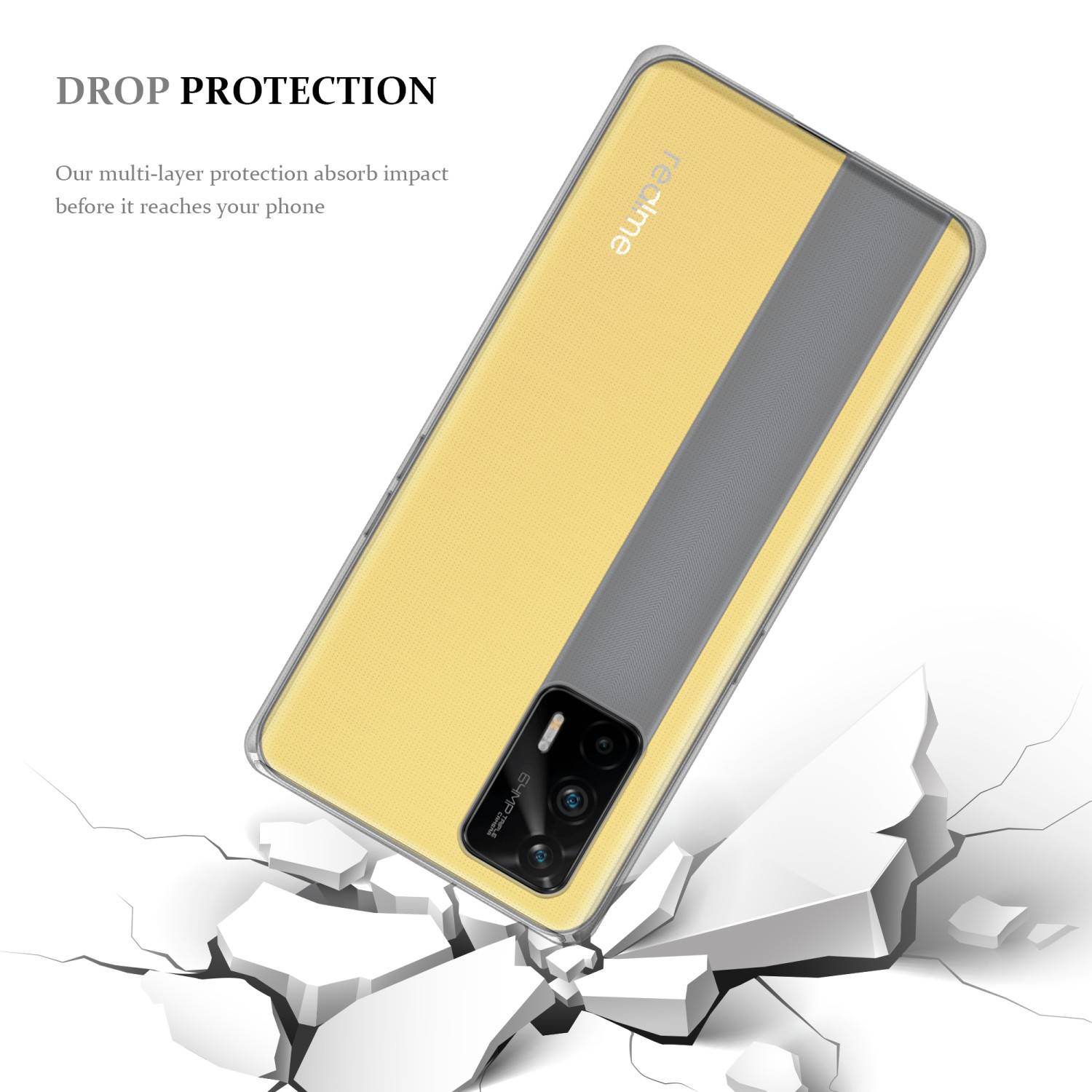 Cadorabo Hülle für Realme GT / GT Neo 2T / Q3 PRO Schutz Hülle in Transparent Schutzhülle TPU Silikon Cover Etui Case