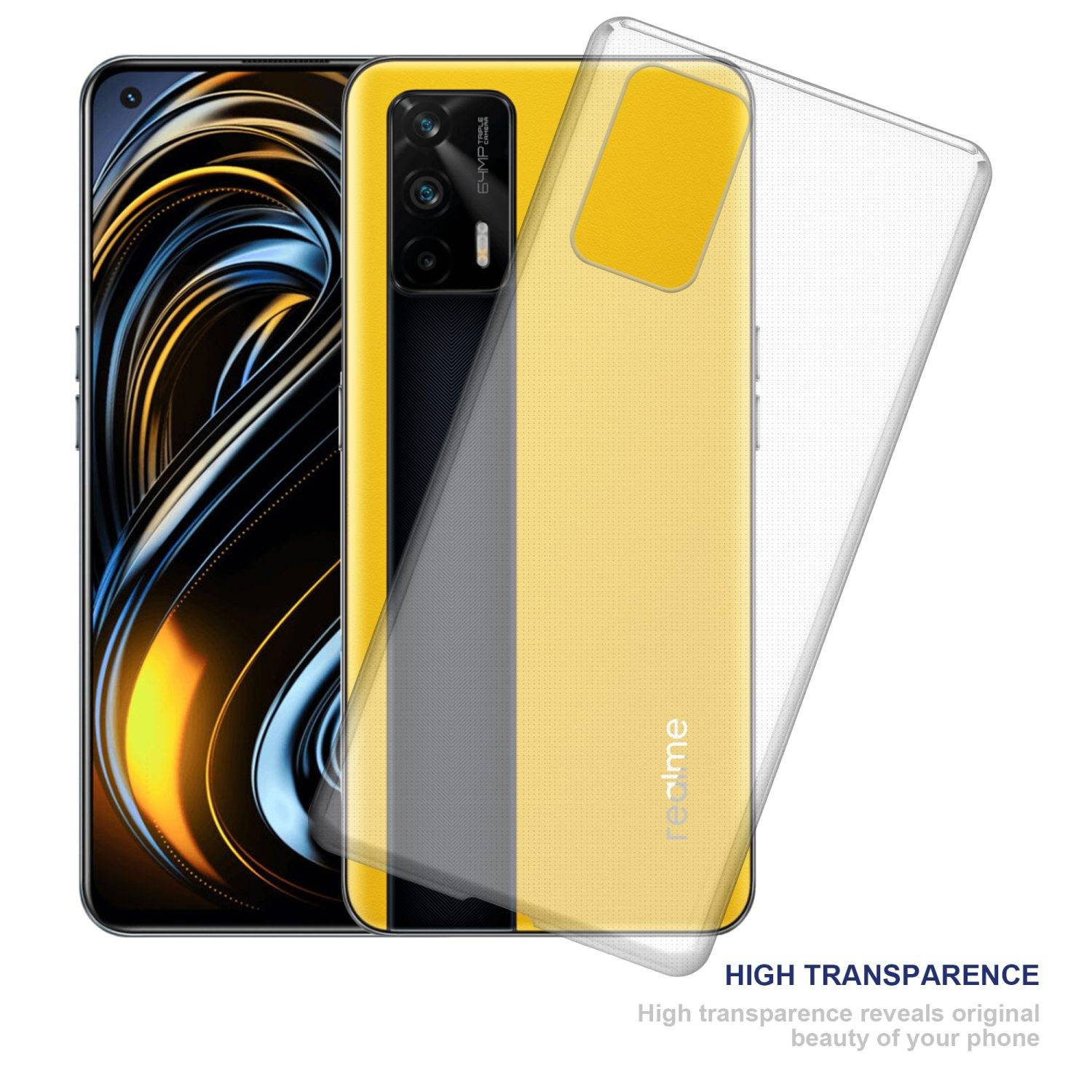Cadorabo Hülle für Realme GT / GT Neo 2T / Q3 PRO Schutz Hülle in Transparent Schutzhülle TPU Silikon Cover Etui Case