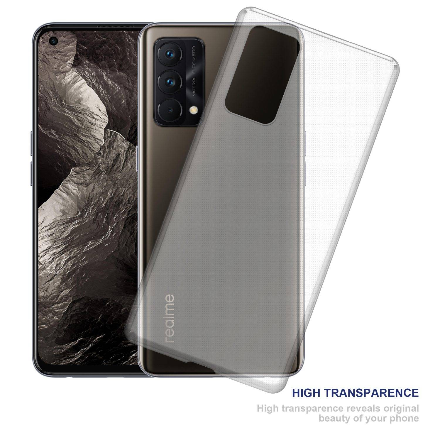 Cadorabo Hülle für Realme GT Master Schutz Hülle in Transparent Schutzhülle TPU Silikon Cover Etui Case
