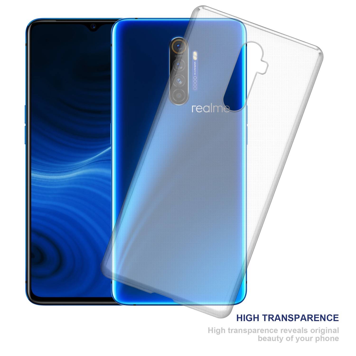 Cadorabo Hülle für Realme X2 PRO / Oppo Reno Ace Schutz Hülle in Transparent Schutzhülle TPU Silikon Cover Etui Case