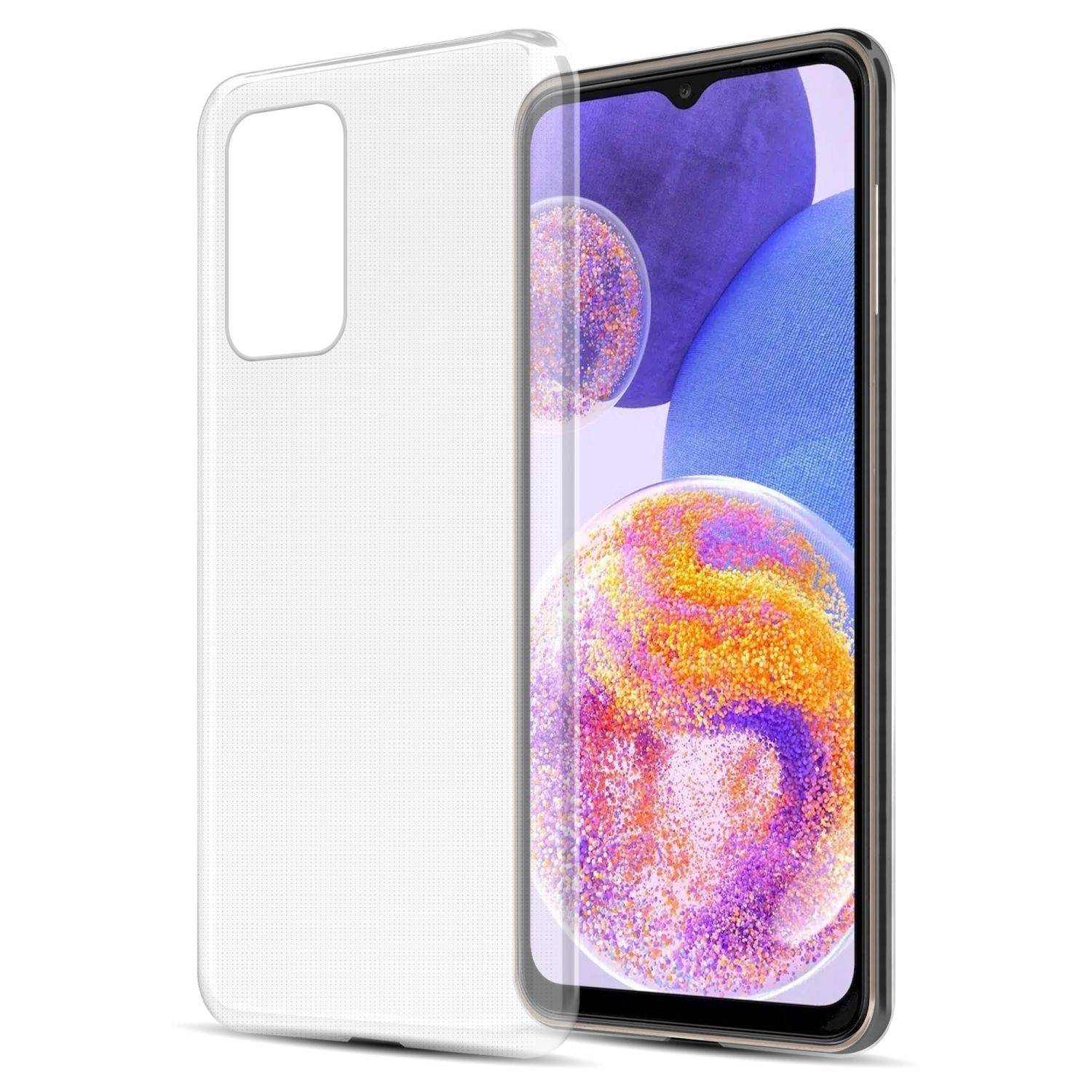Cadorabo Hülle für Samsung Galaxy A23 4G Schutz Hülle in Transparent Schutzhülle TPU Silikon Cover Etui Case