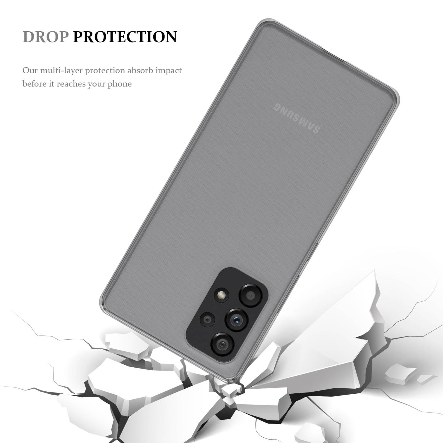 Cadorabo Hülle für Samsung Galaxy A53 5G Schutz Hülle in Transparent Schutzhülle TPU Silikon Cover Etui Case