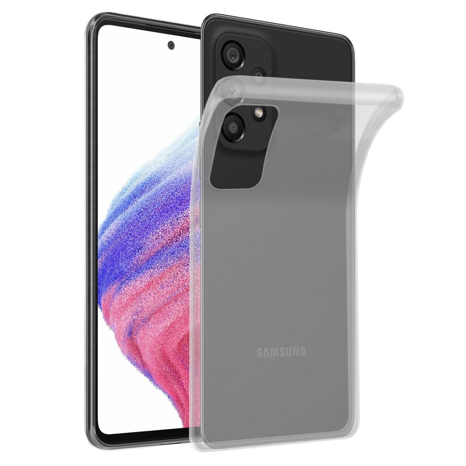 Cadorabo Hülle für Samsung Galaxy A53 5G Schutz Hülle in Transparent Schutzhülle TPU Silikon Cover Etui Case