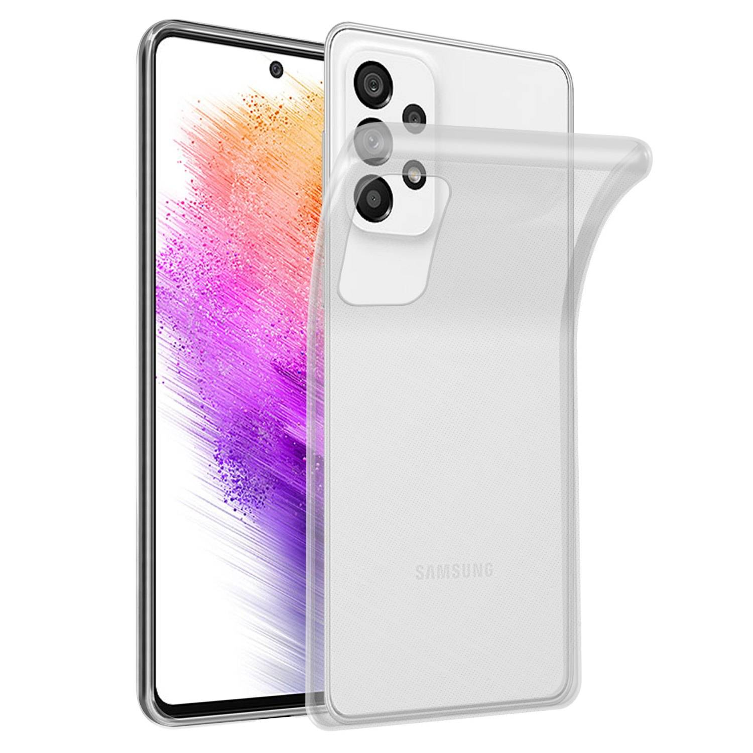 Cadorabo Hülle für Samsung Galaxy A73 5G Schutz Hülle in Transparent Schutzhülle TPU Silikon Cover Etui Case
