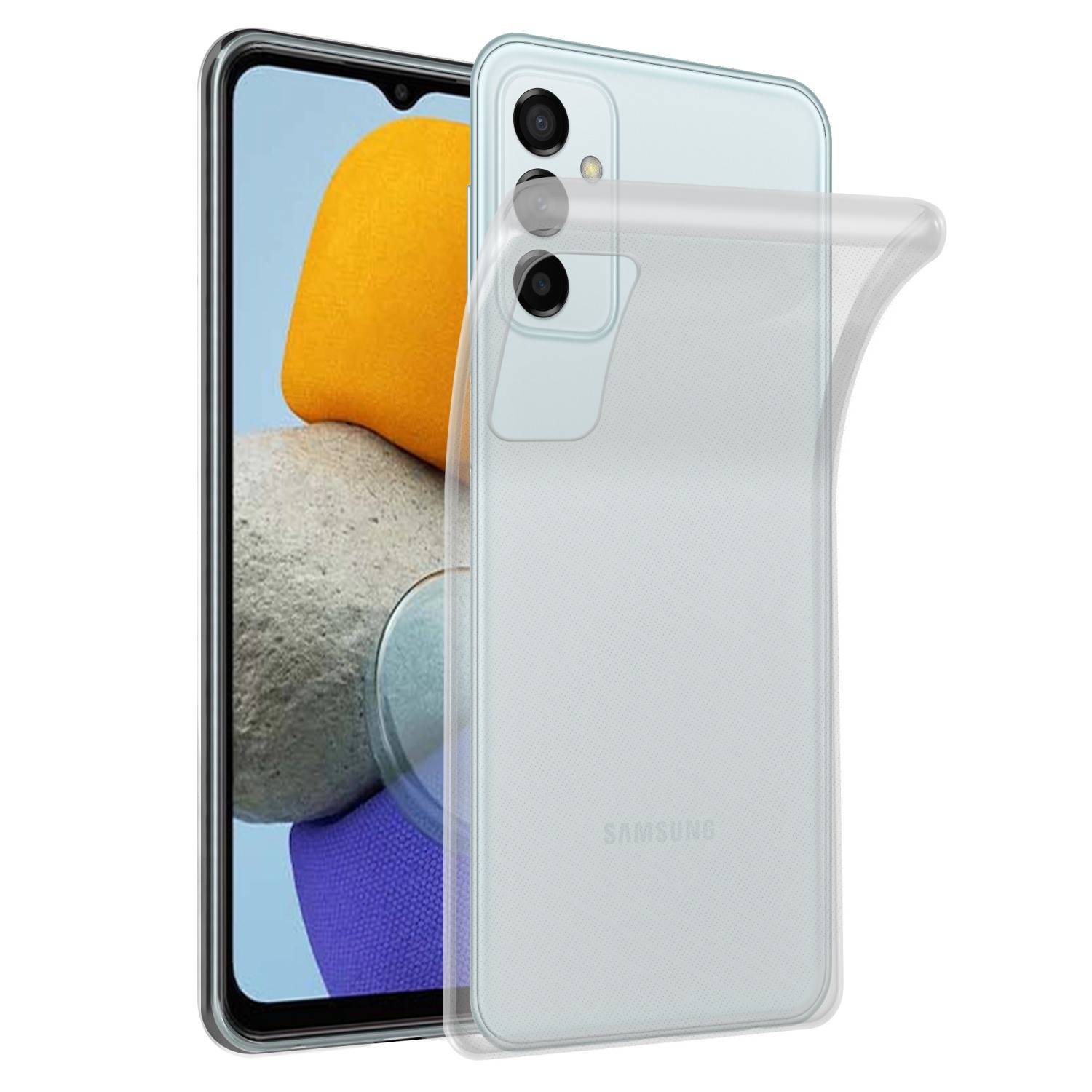 Cadorabo Hülle für Samsung Galaxy M23 5G Schutz Hülle in Transparent Schutzhülle TPU Silikon Cover Etui Case