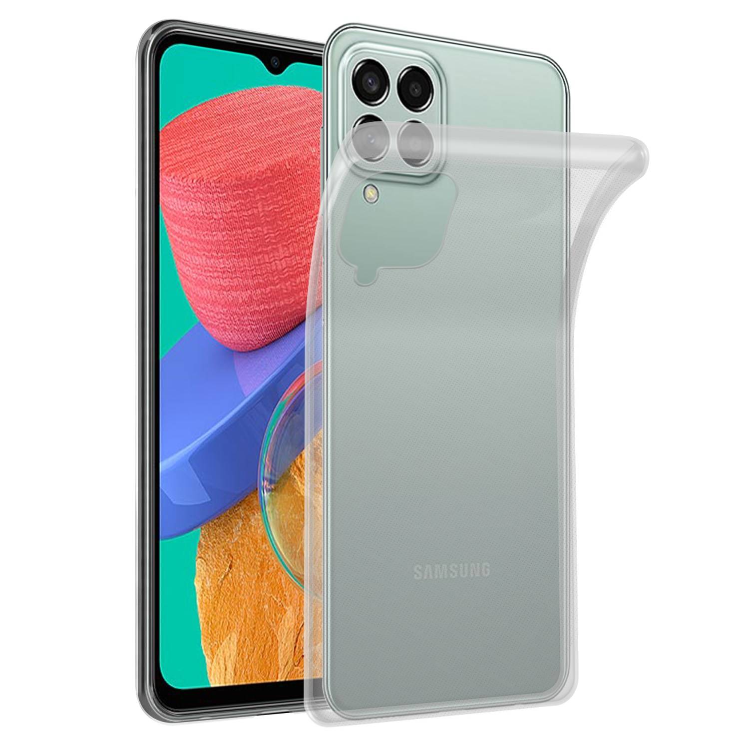 Cadorabo Hülle für Samsung Galaxy M33 5G Schutz Hülle in Transparent Schutzhülle TPU Silikon Cover Etui Case