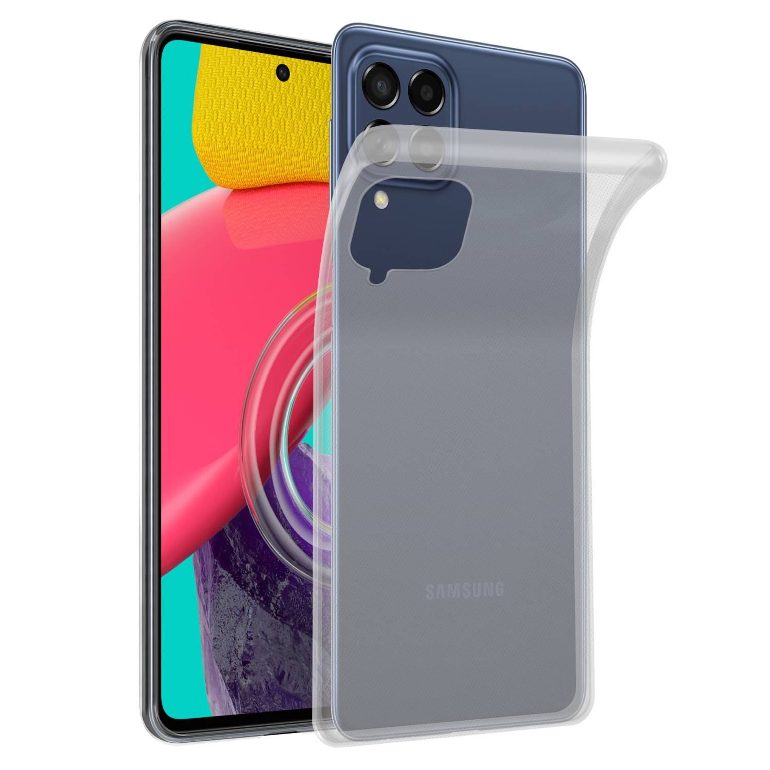 Cadorabo Hülle für Samsung Galaxy M53 5G Schutz Hülle in Transparent Schutzhülle TPU Silikon Cover Etui Case