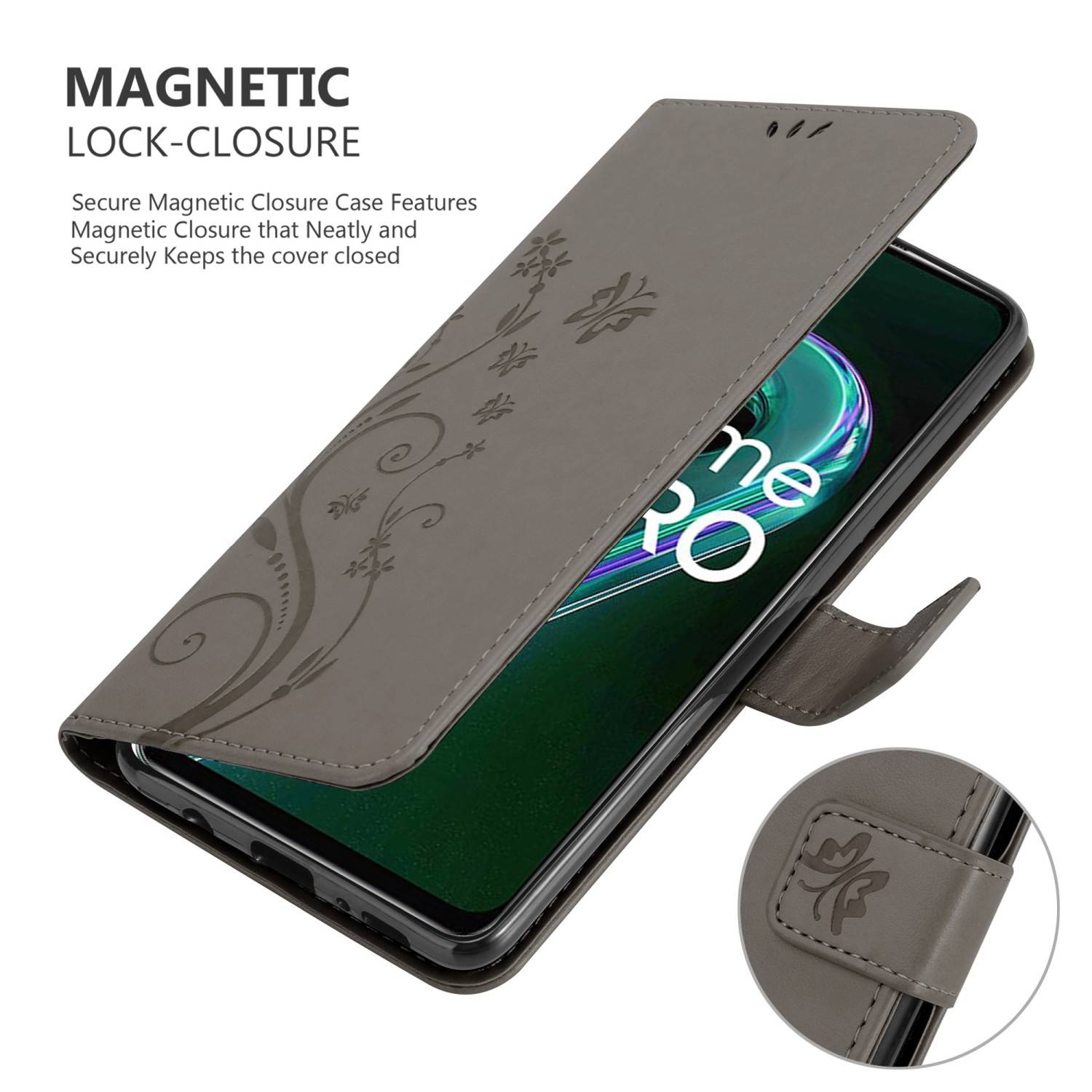 Cadorabo Hülle für Realme 9 5G / 9 PRO / V25 / Q5 / OnePlus Nord CE 2 LITE 5G Schutz Hülle in Grau Schutzhülle Handy