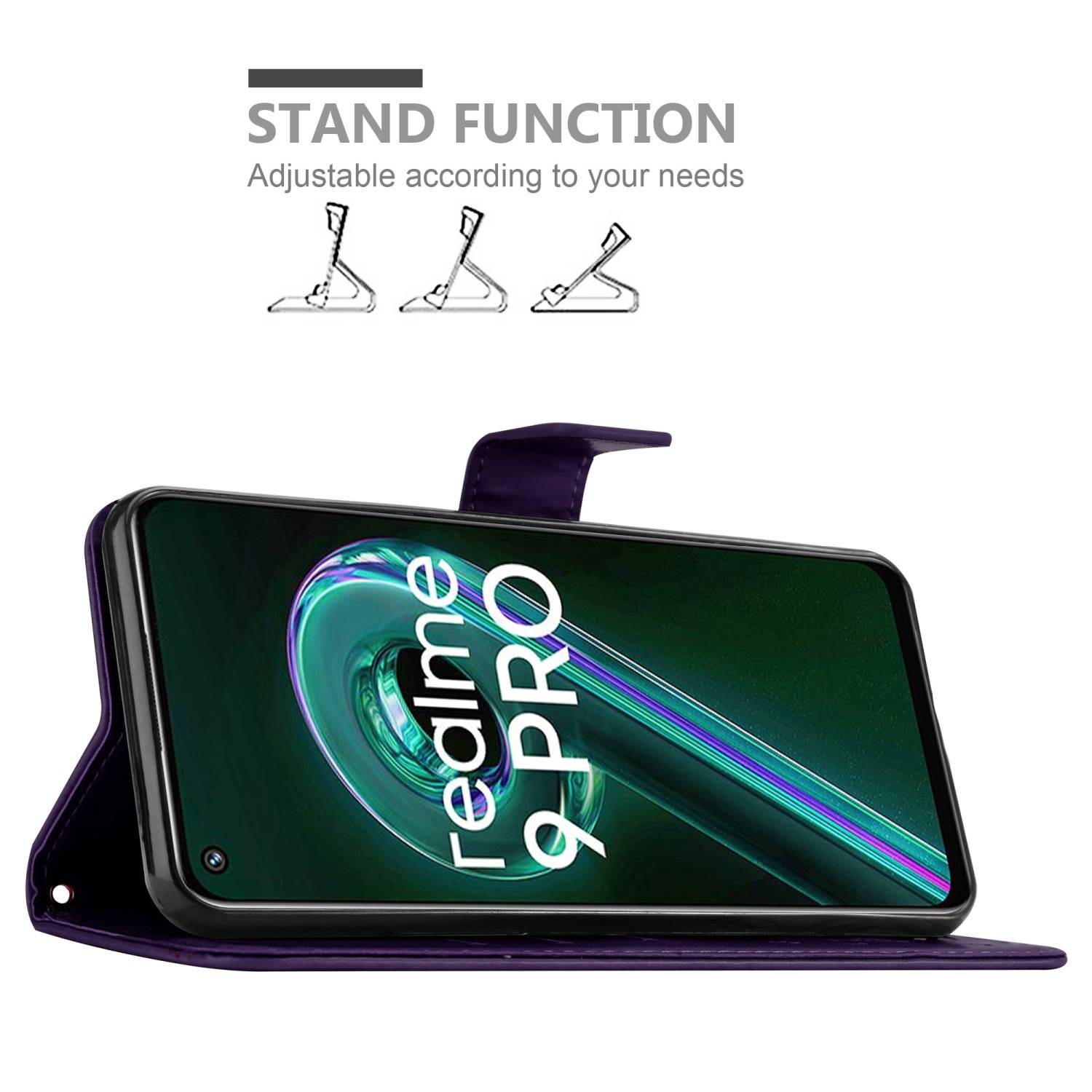 Cadorabo Hülle für Realme 9 5G / 9 PRO / V25 / Q5 / OnePlus Nord CE 2 LITE 5G Schutz Hülle in Lila Schutzhülle Handy
