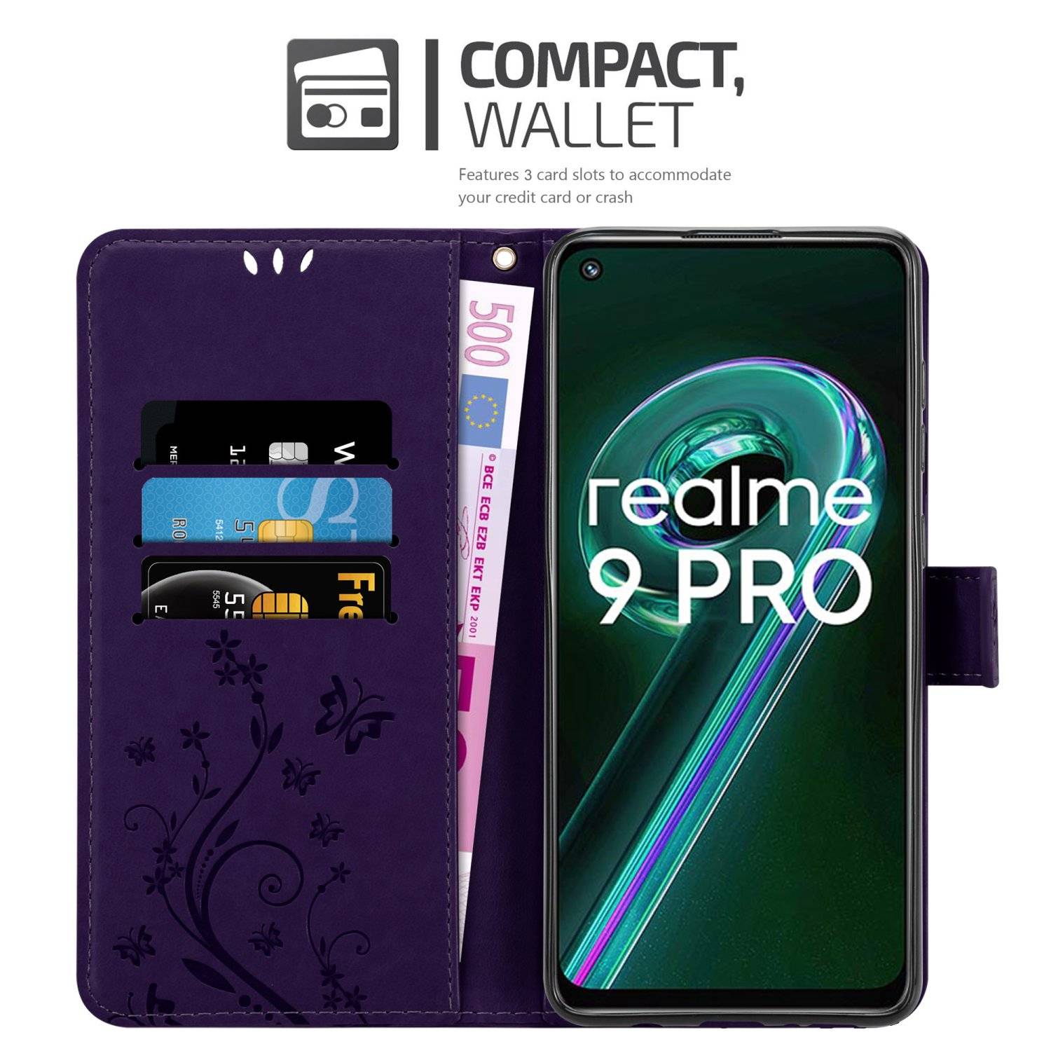 Cadorabo Hülle für Realme 9 5G / 9 PRO / V25 / Q5 / OnePlus Nord CE 2 LITE 5G Schutz Hülle in Lila Schutzhülle Handy