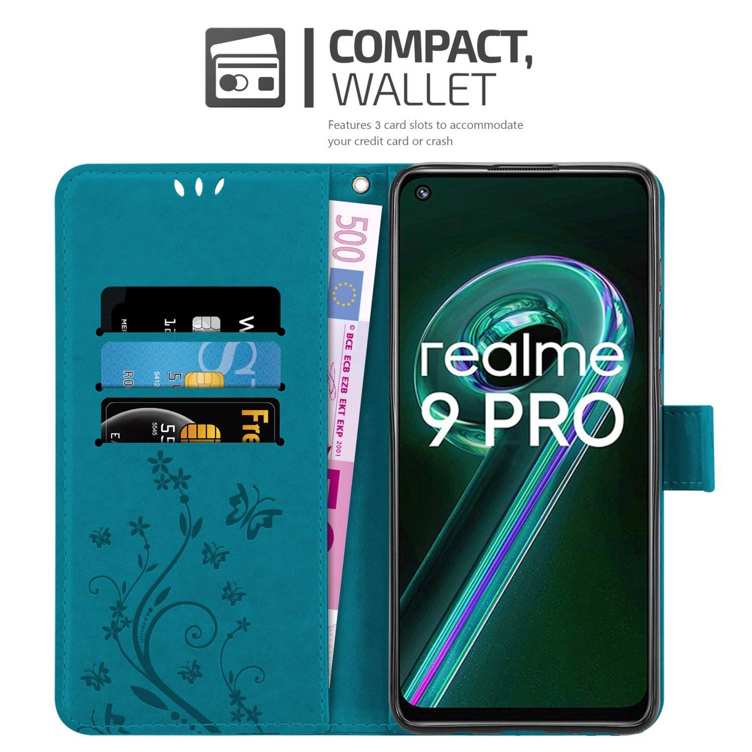 Cadorabo Hülle für Realme 9 5G / 9 PRO / V25 / Q5 / OnePlus Nord CE 2 LITE 5G Schutz Hülle in Blau Schutzhülle Handy
