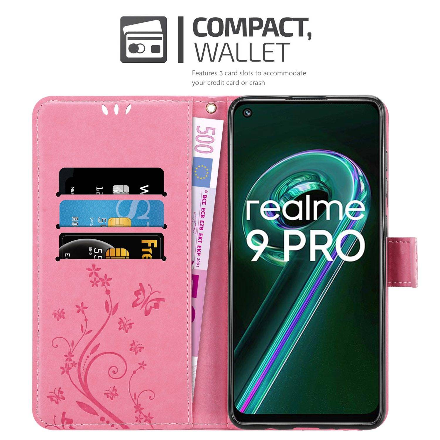 Cadorabo Hülle für Realme 9 5G / 9 PRO / V25 / Q5 / OnePlus Nord CE 2 LITE 5G Schutz Hülle in Rosa Schutzhülle Handy