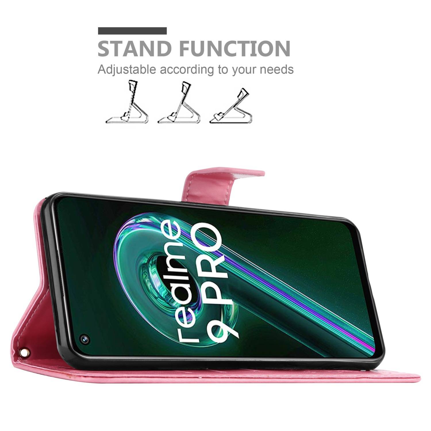 Cadorabo Hülle für Realme 9 5G / 9 PRO / V25 / Q5 / OnePlus Nord CE 2 LITE 5G Schutz Hülle in Rosa Schutzhülle Handy
