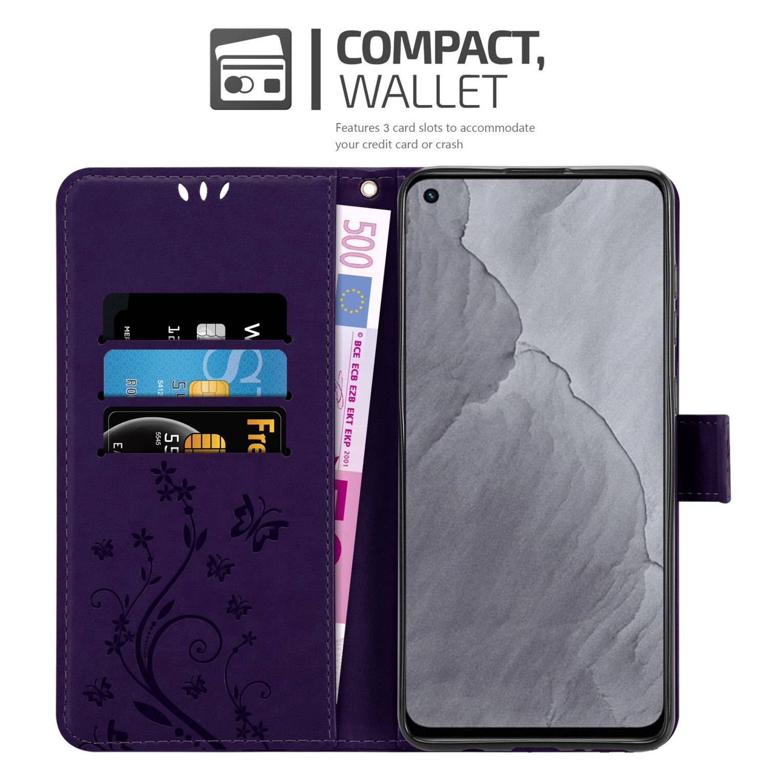 Cadorabo Hülle für Realme GT Master Schutz Hülle in Lila Schutzhülle Handy Hülle Etui Case Blumen Flower