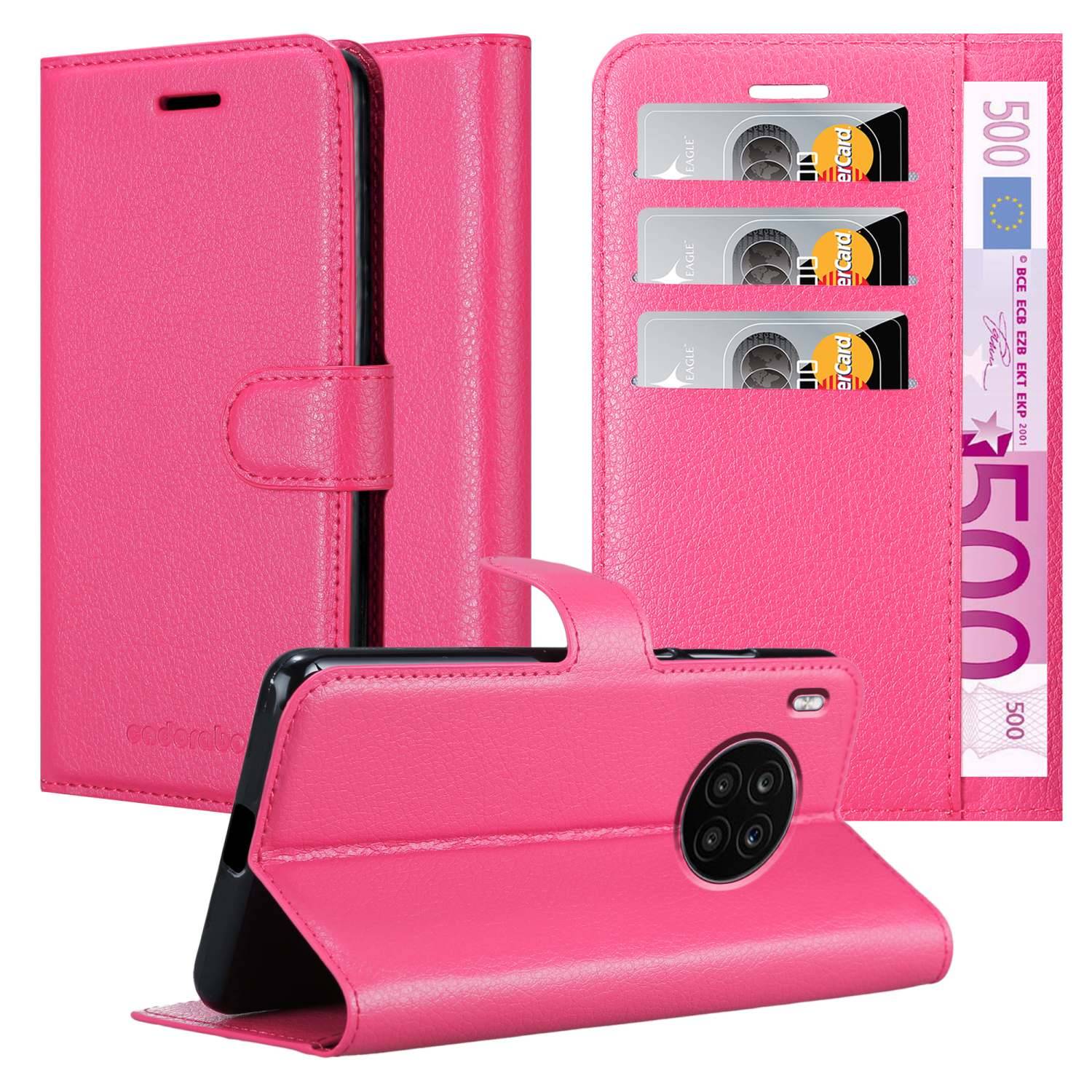 Cadorabo Hülle für Honor 50 LITE Schutz Hülle in Pink Handyhülle Etui Case Cover Magnetverschluss