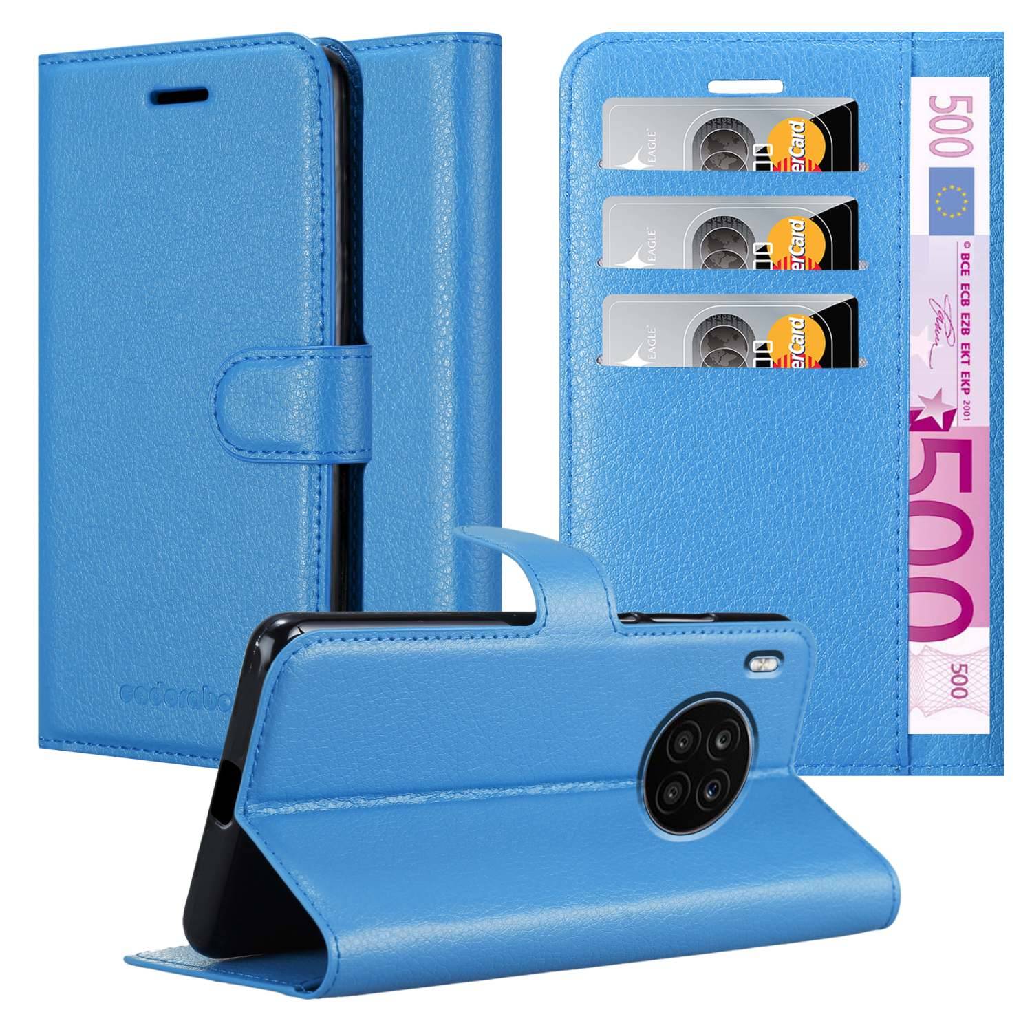 Cadorabo Hülle für Honor 50 LITE Schutz Hülle in Blau Handyhülle Etui Case Cover Magnetverschluss