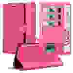 Cadorabo Hülle für Motorola EDGE 20 Schutz Hülle in Pink Handyhülle Etui Case Cover Magnetverschluss