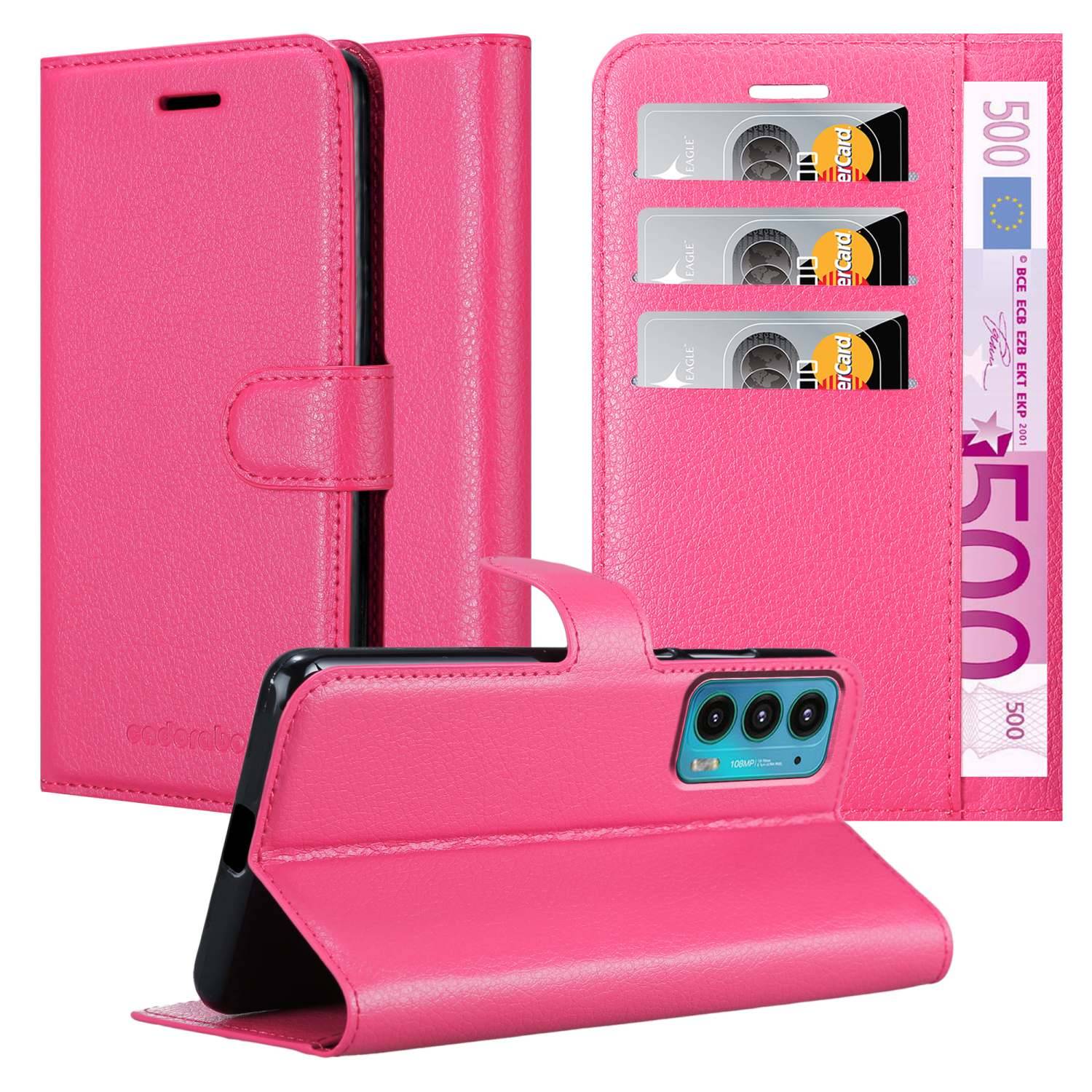 Cadorabo Hülle für Motorola EDGE 20 Schutz Hülle in Pink Handyhülle Etui Case Cover Magnetverschluss