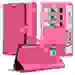 Cadorabo Hülle für Motorola EDGE 20 LITE / FUSION Schutz Hülle in Pink Handyhülle Etui Case Cover Magnetverschluss