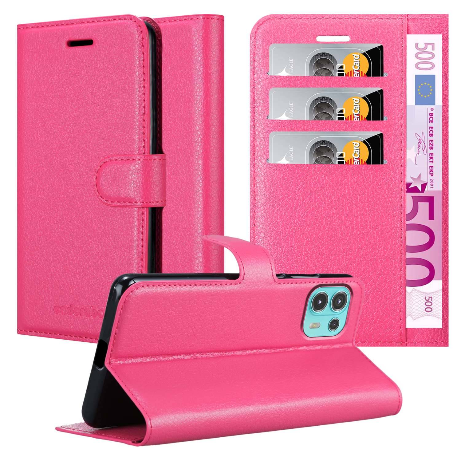 Cadorabo Hülle für Motorola EDGE 20 LITE / FUSION Schutz Hülle in Pink Handyhülle Etui Case Cover Magnetverschluss