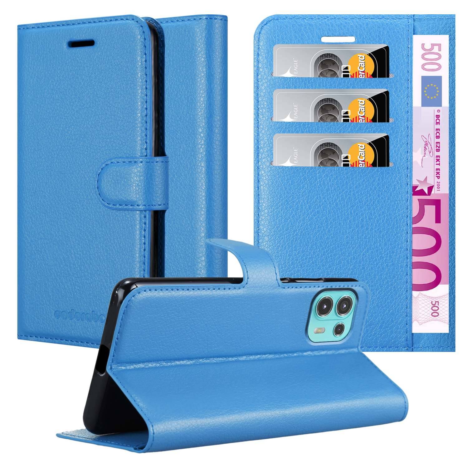 Cadorabo Hülle für Motorola EDGE 20 LITE / FUSION Schutz Hülle in Blau Handyhülle Etui Case Cover Magnetverschluss