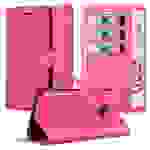 Cadorabo Hülle für Nokia C21 Schutz Hülle in Pink Handyhülle Etui Case Cover Magnetverschluss