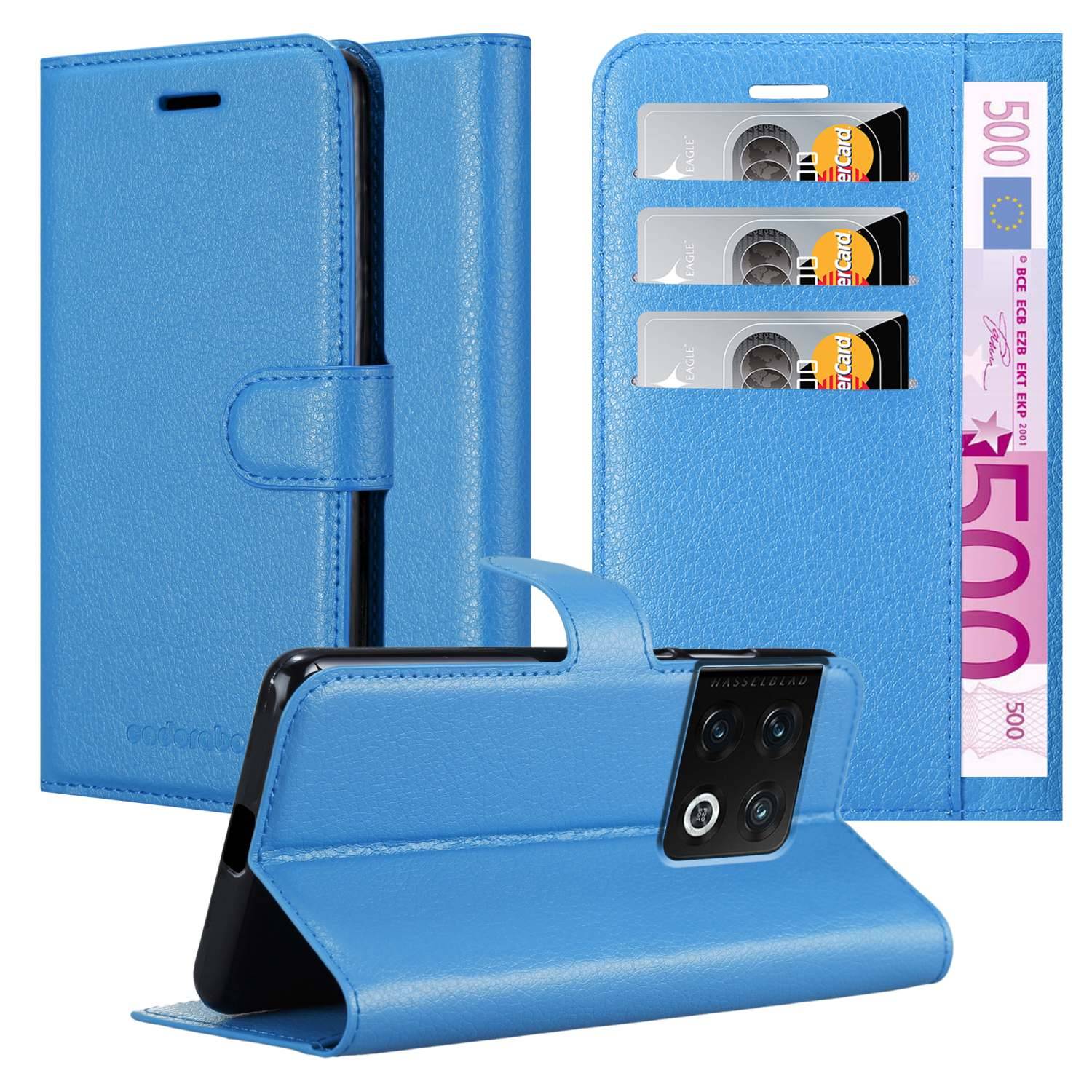 Cadorabo Hülle für OnePlus 10 PRO 5G Schutz Hülle in Blau Handyhülle Etui Case Cover Magnetverschluss