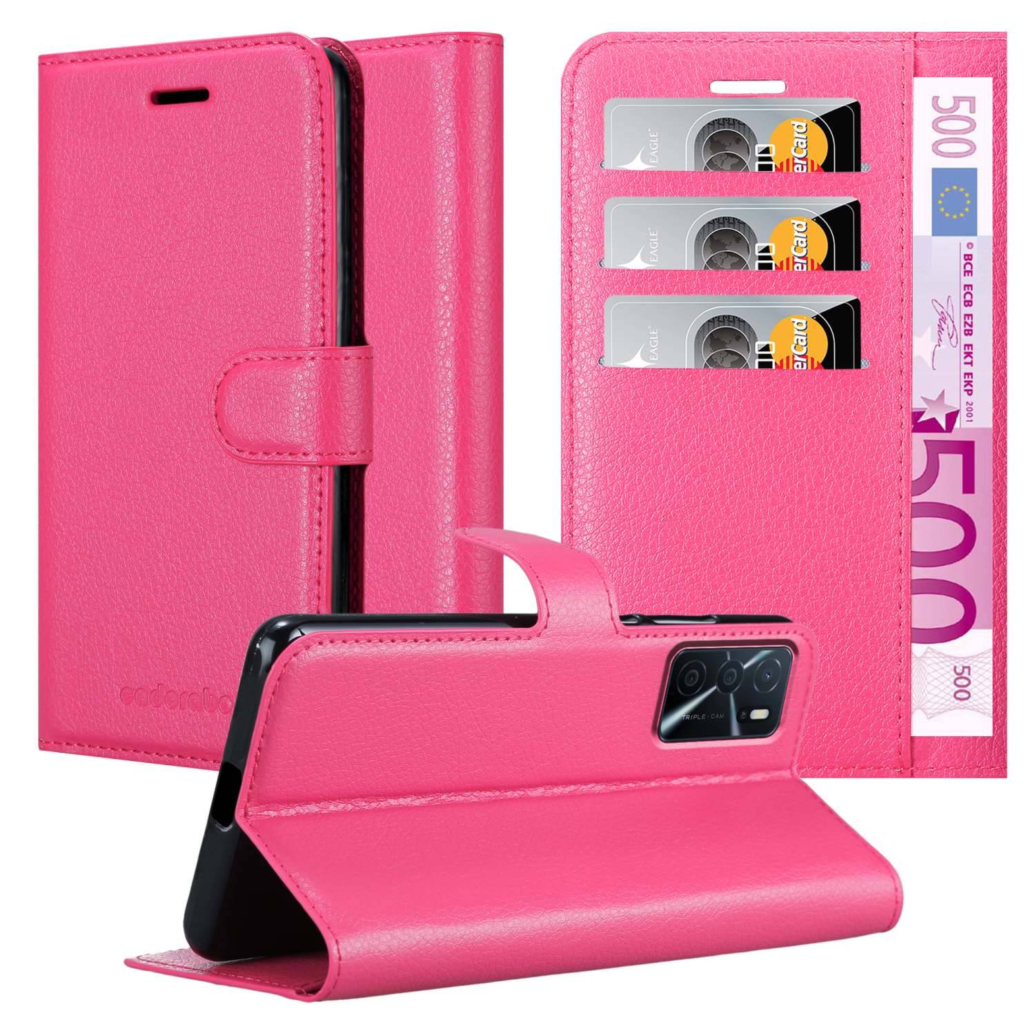 Cadorabo Hülle für Oppo A16s / A54s Schutz Hülle in Pink Handyhülle Etui Case Cover Magnetverschluss