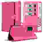 Cadorabo Hülle für Oppo FIND X5 LITE / Reno7 5G Schutz Hülle in Pink Handyhülle Etui Case Cover Magnetverschluss