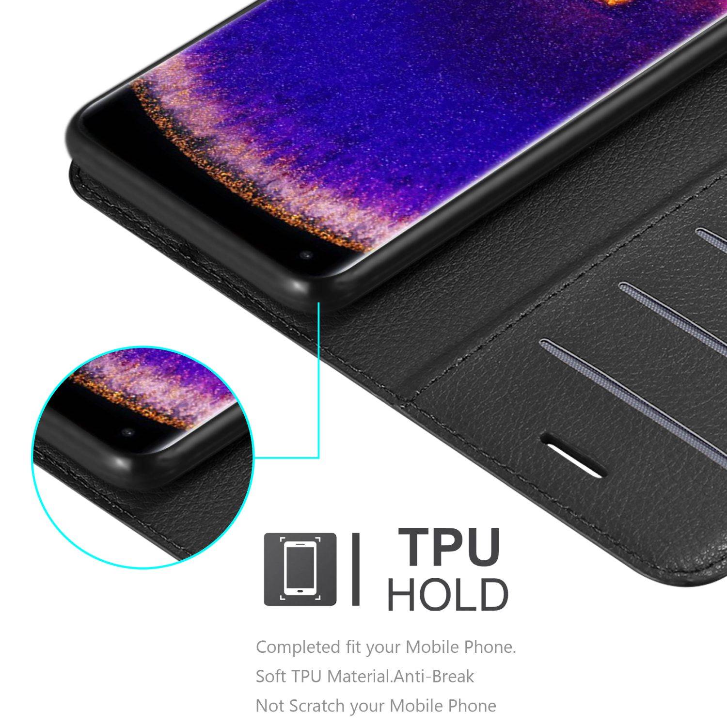 Cadorabo Hülle für Oppo FIND X5 PRO Schutz Hülle in Schwarz Handyhülle Etui Case Cover Magnetverschluss
