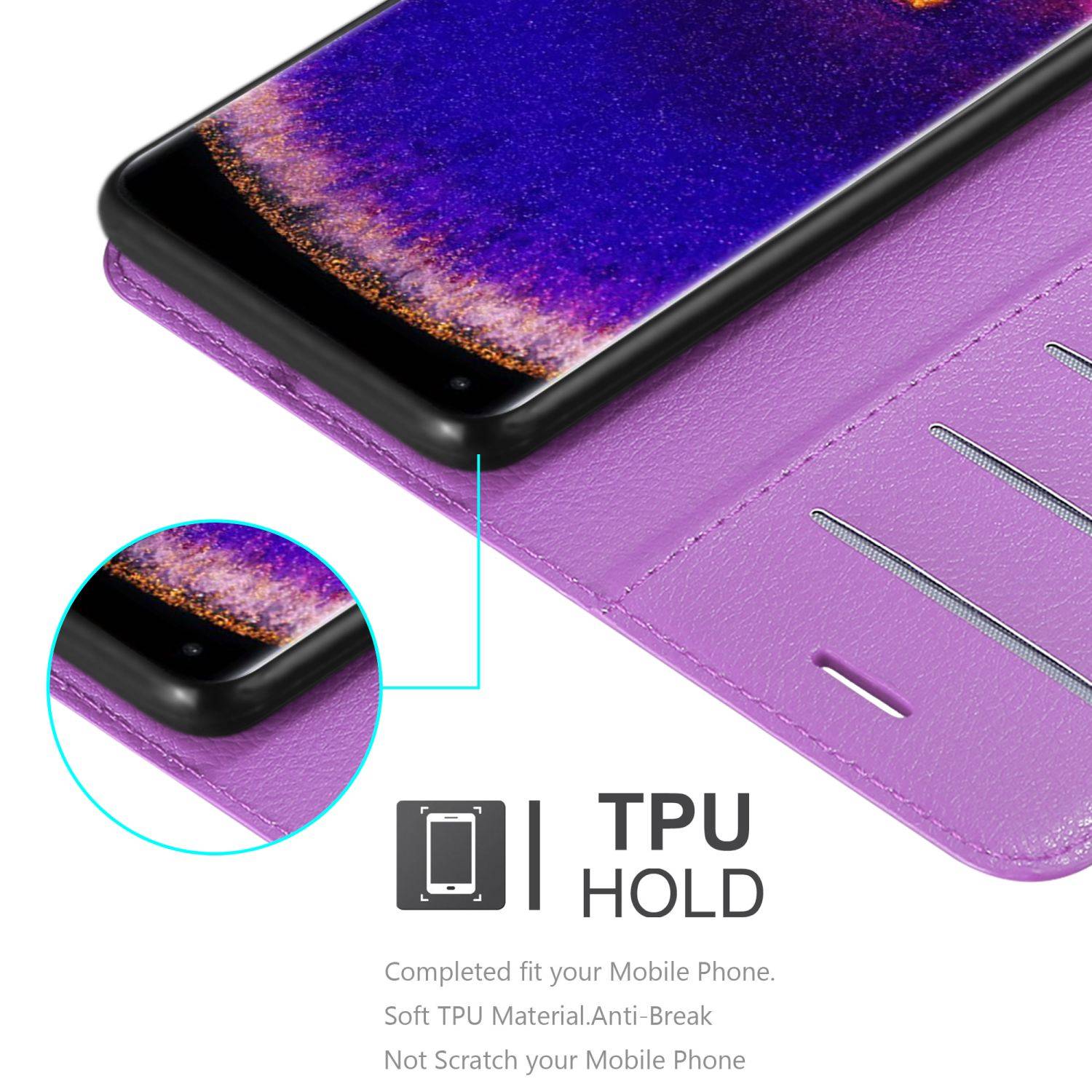 Cadorabo Hülle für Oppo FIND X5 PRO Schutz Hülle in Lila Handyhülle Etui Case Cover Magnetverschluss