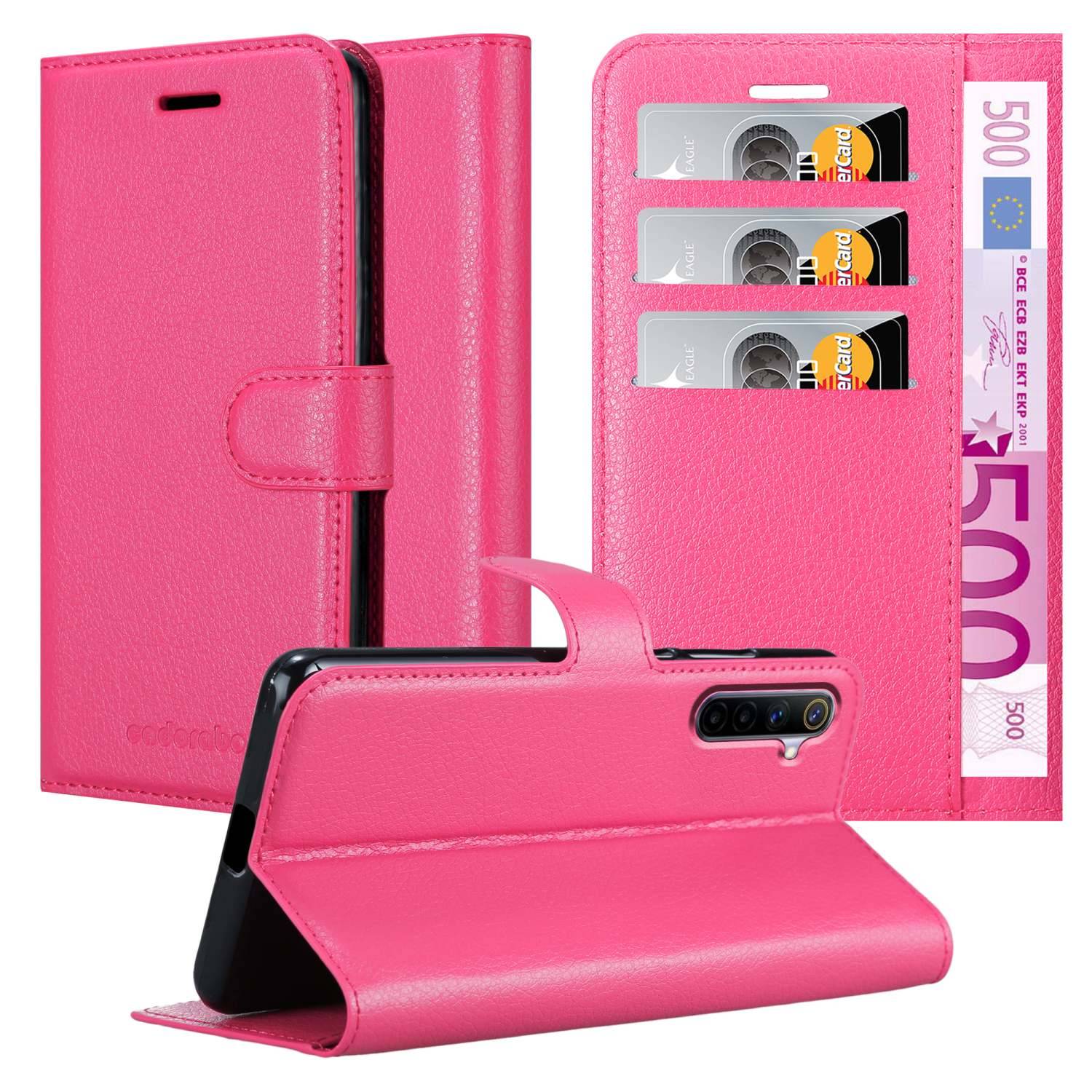 Cadorabo Hülle für Realme 6 4G / 6s Schutz Hülle in Pink Handyhülle Etui Case Cover Magnetverschluss