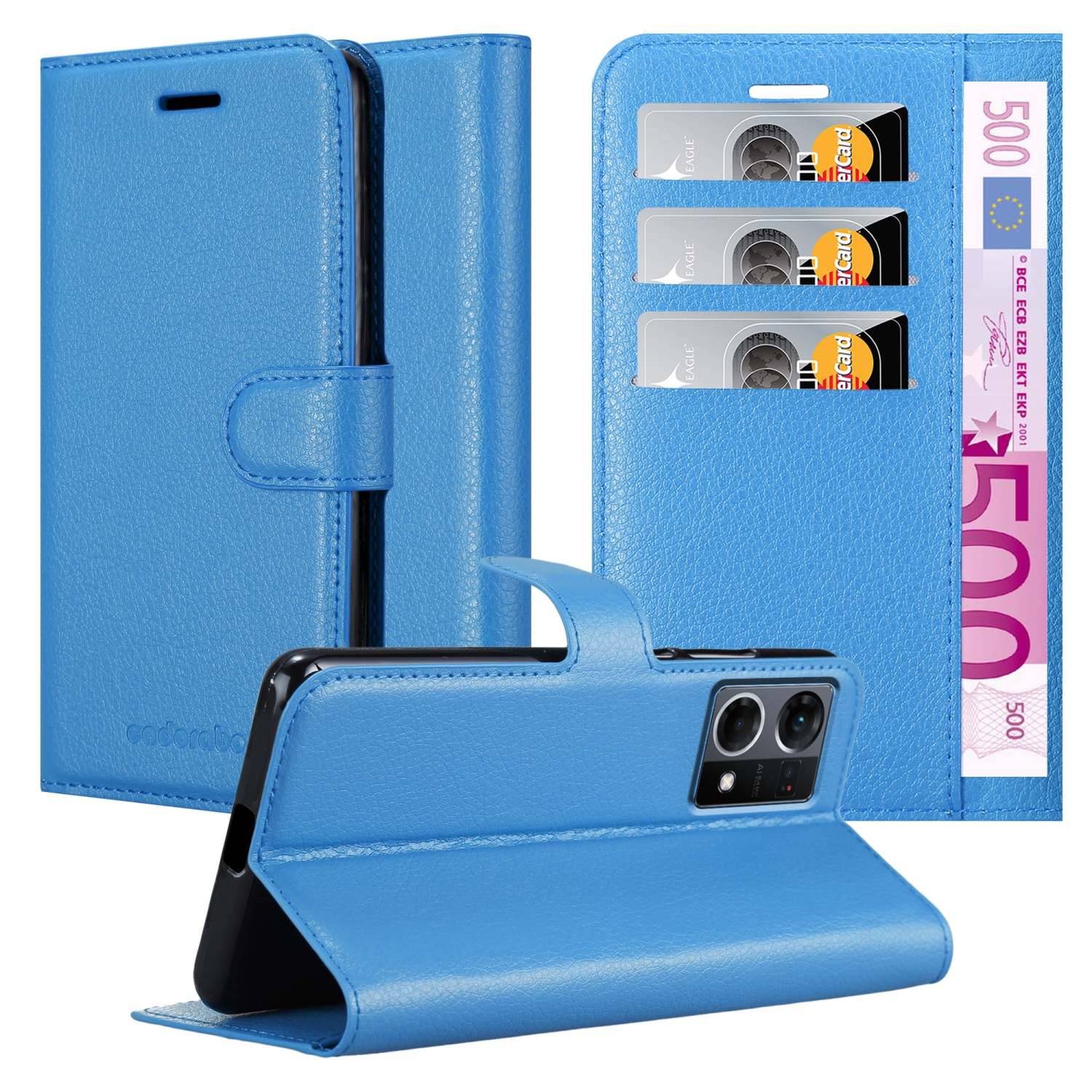Cadorabo Hülle für Realme 7 5G Schutz Hülle in Blau Handyhülle Etui Case Cover Magnetverschluss
