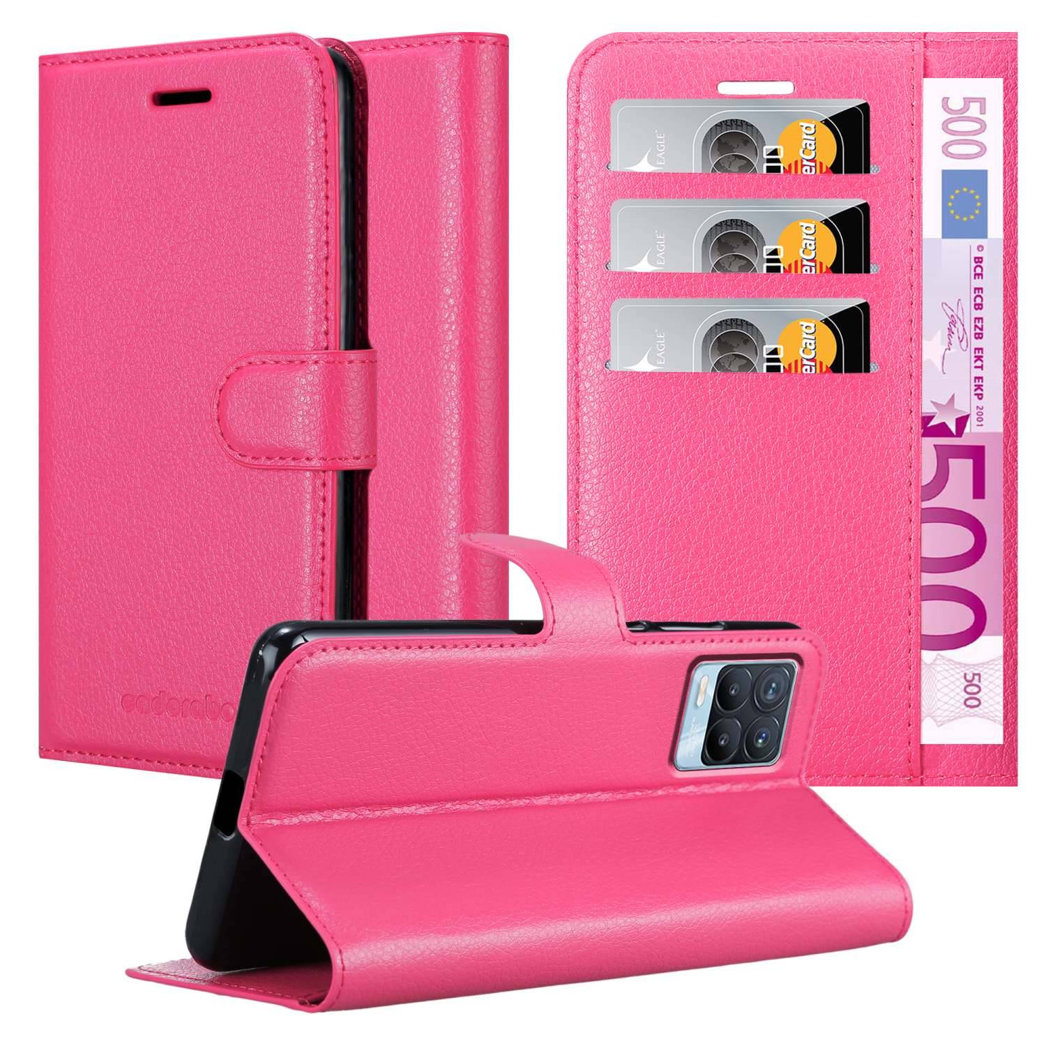 Cadorabo Hülle für Realme 8 4G / 8 PRO Schutz Hülle in Pink Handyhülle Etui Case Cover Magnetverschluss