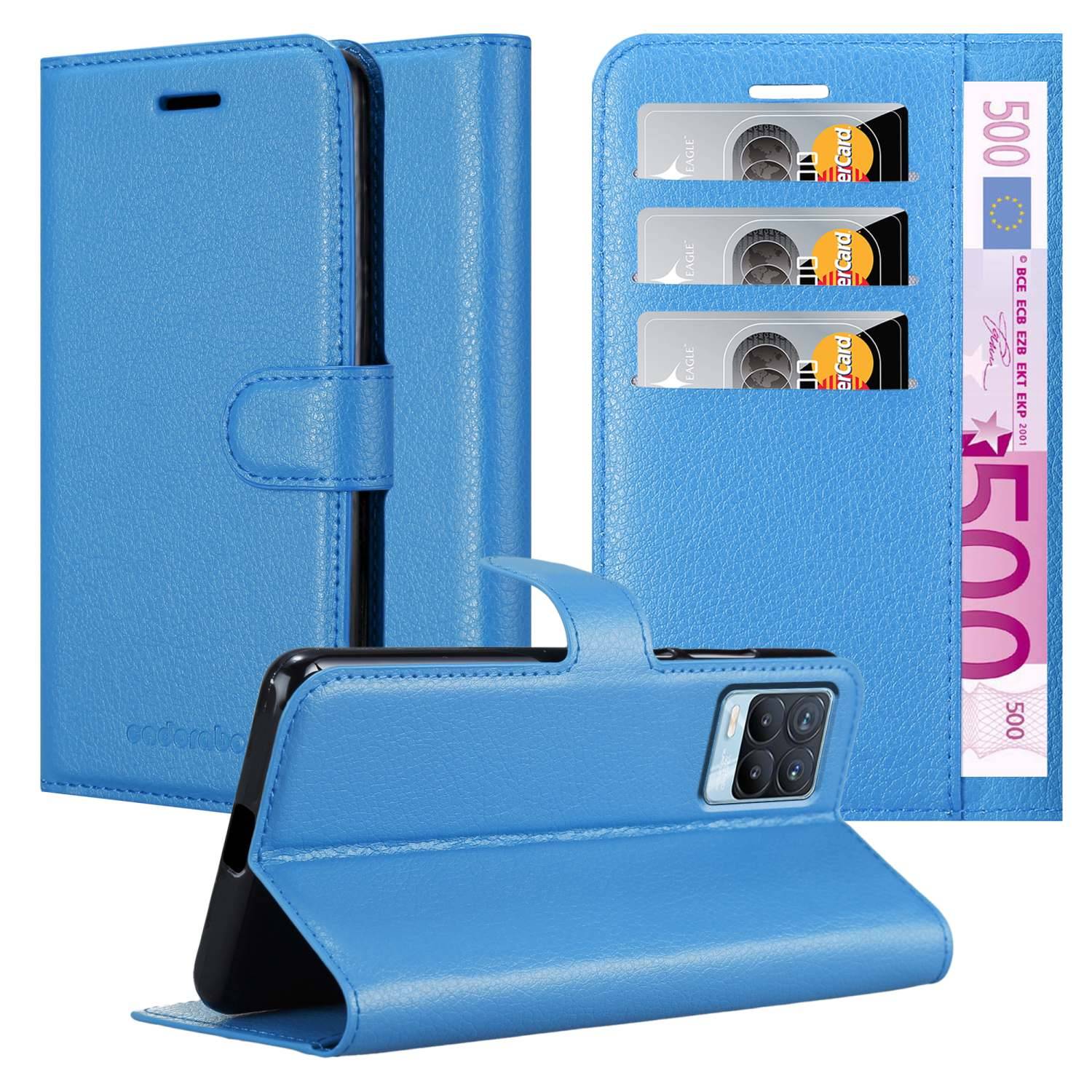 Cadorabo Hülle für Realme 8 4G / 8 PRO Schutz Hülle in Blau Handyhülle Etui Case Cover Magnetverschluss