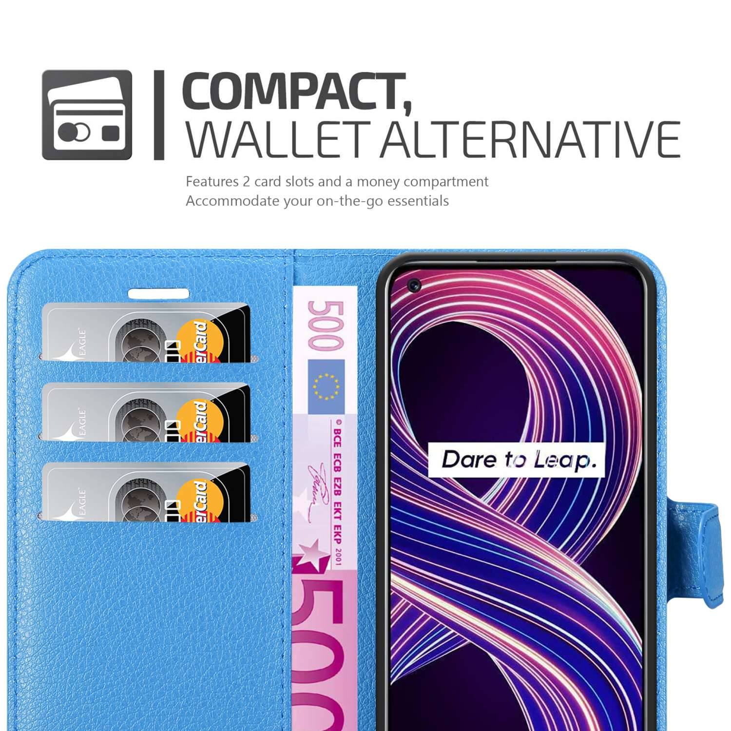 Cadorabo Hülle für Realme 8 5G / V13 / Q3 / Q3i / Narzo 30 5G Schutz Hülle in Blau Handyhülle Etui Case Cover