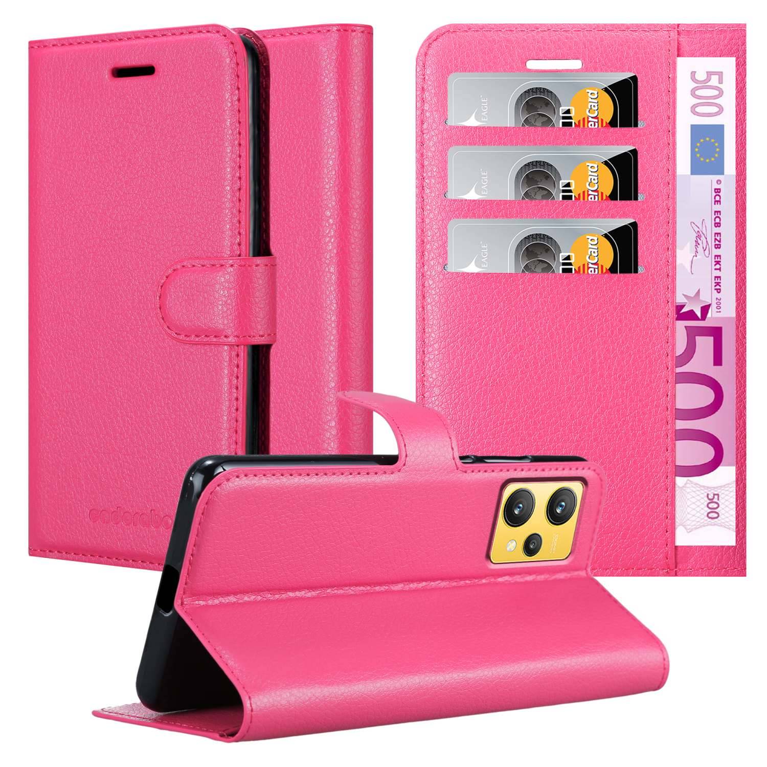 Cadorabo Hülle für Realme 9 4G / 9 PRO+ Schutz Hülle in Pink Handyhülle Etui Case Cover Magnetverschluss