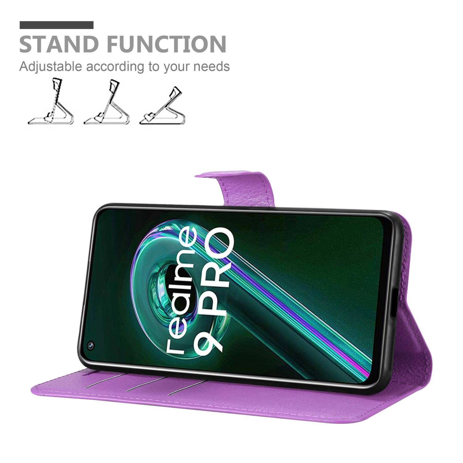 Cadorabo Hülle für Realme 9 5G / 9 PRO / V25 / Q5 / OnePlus Nord CE 2 LITE 5G Schutz Hülle in Lila Handyhülle Etui Case